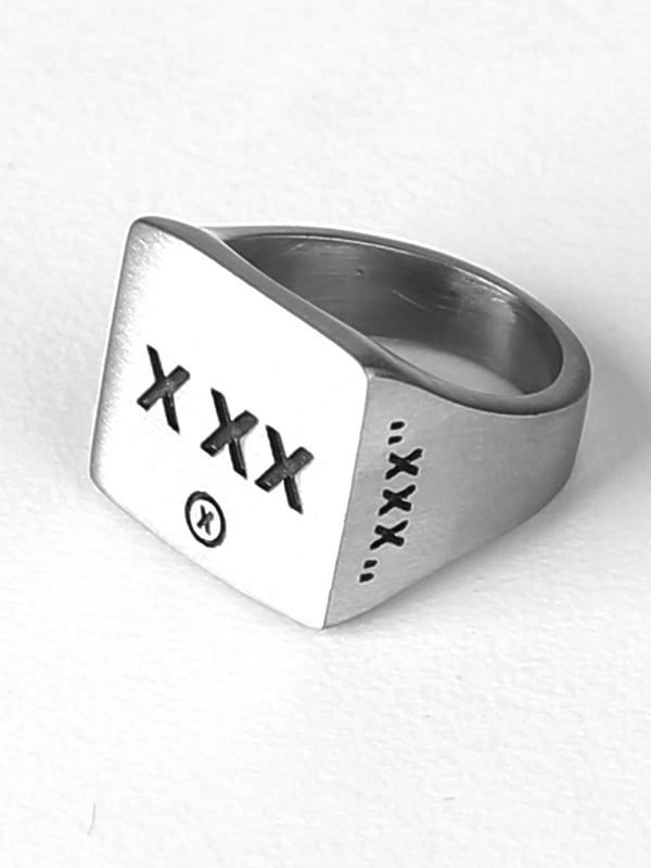 X XX LOGO RING (SURGICAL STEEL)