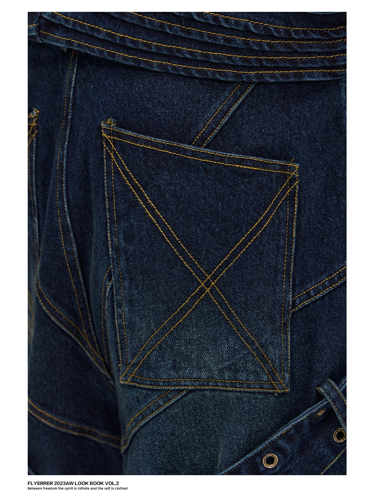 heavy-duty pleated stitching hardware drape jeans