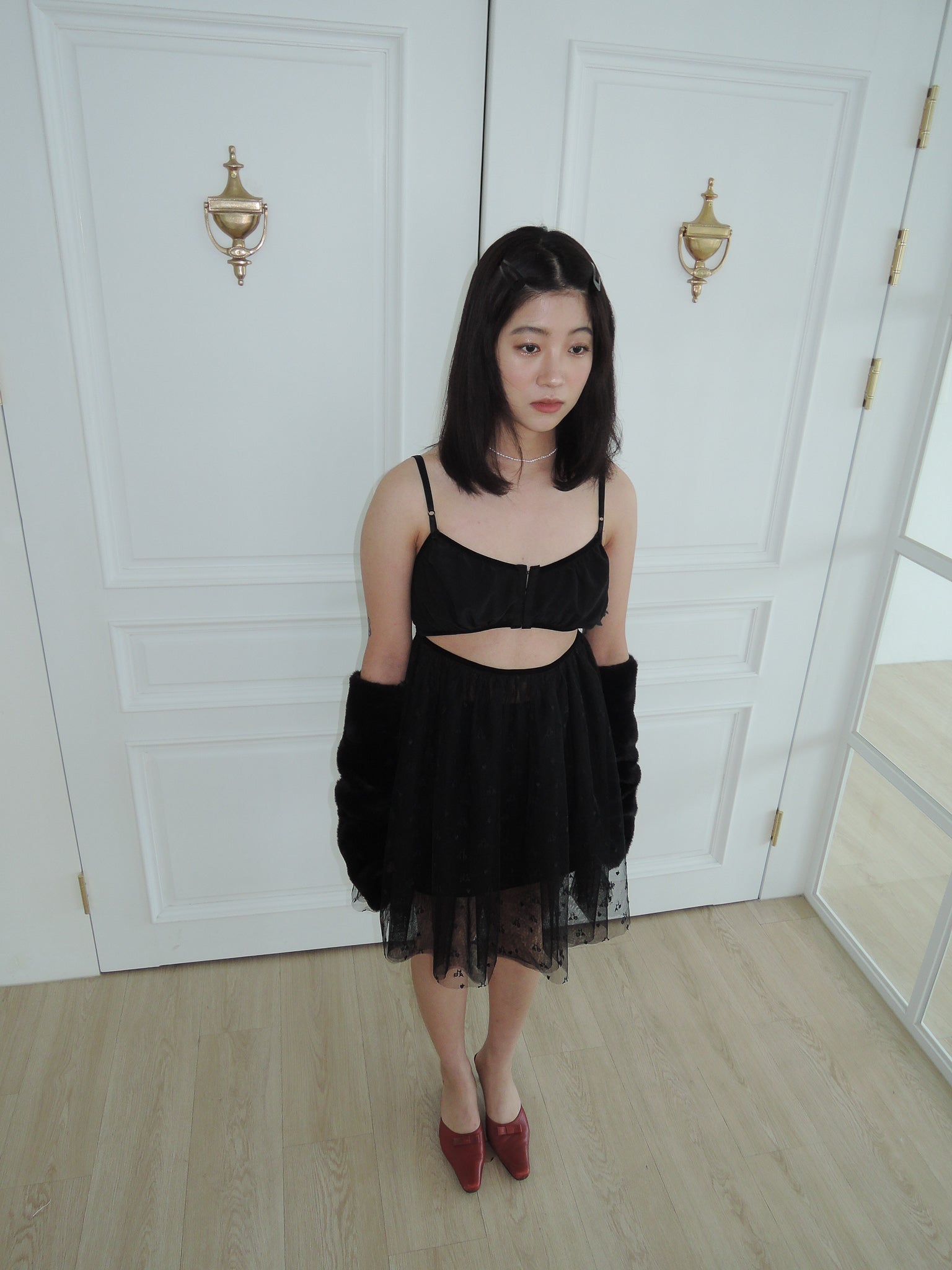 SHASHA TULLE DRESS _BLACK