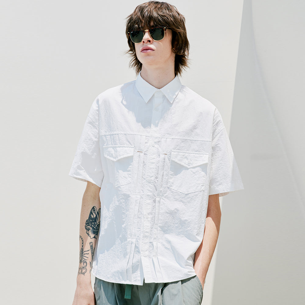 2ND TYPE TRUCKER NYLON SHIRT WHITE