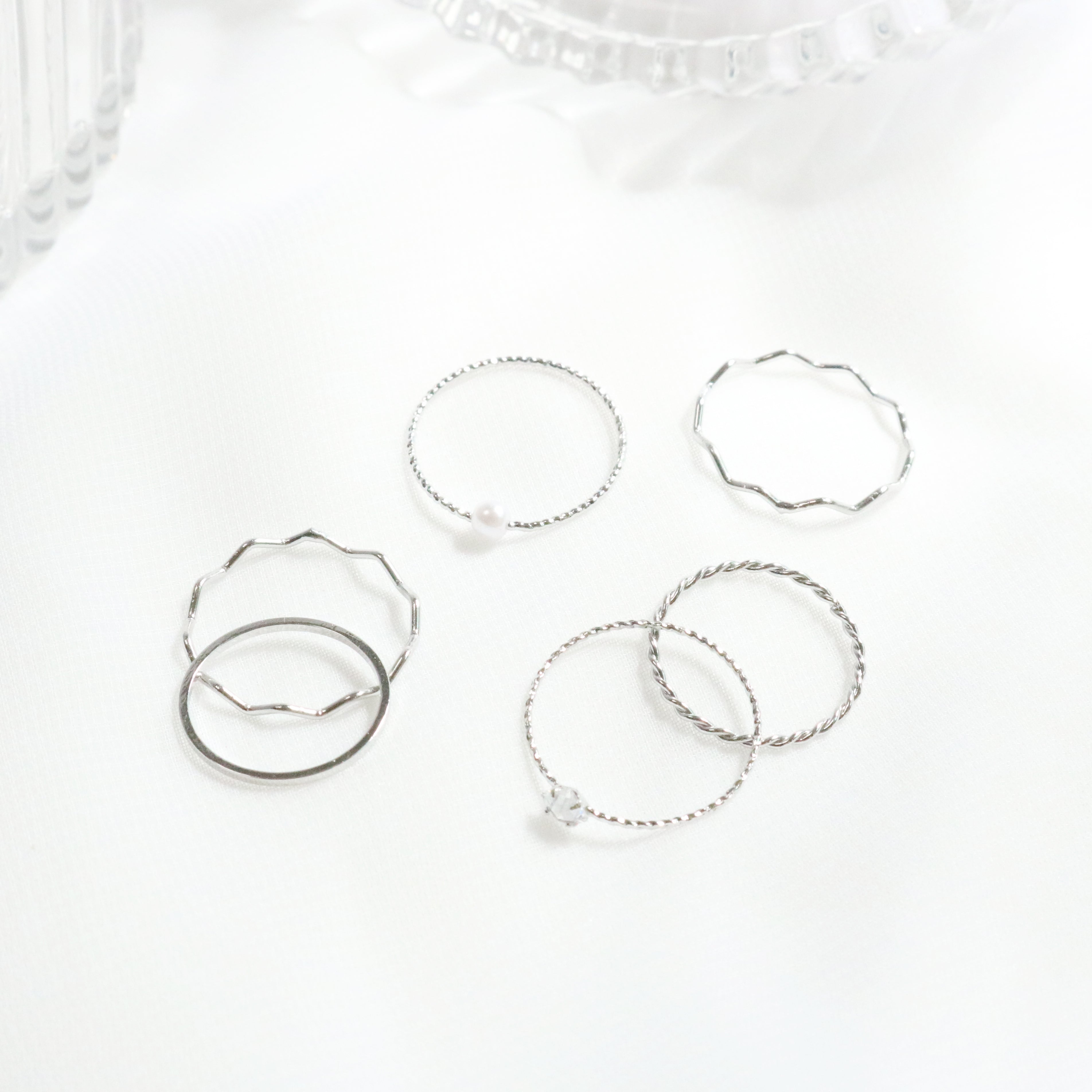 Daily layered ring 6 set (2 color)