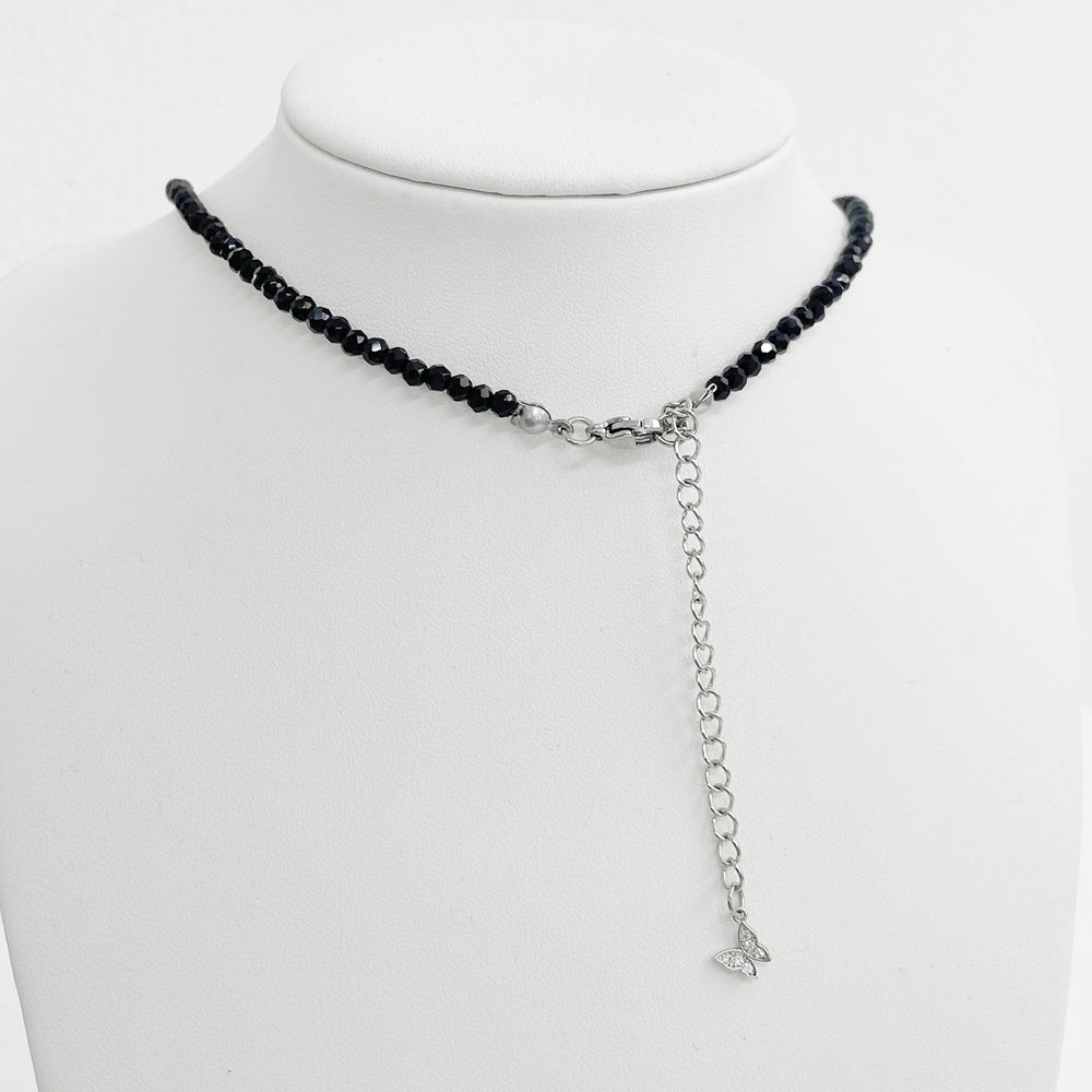 Henia ribbon black necklace