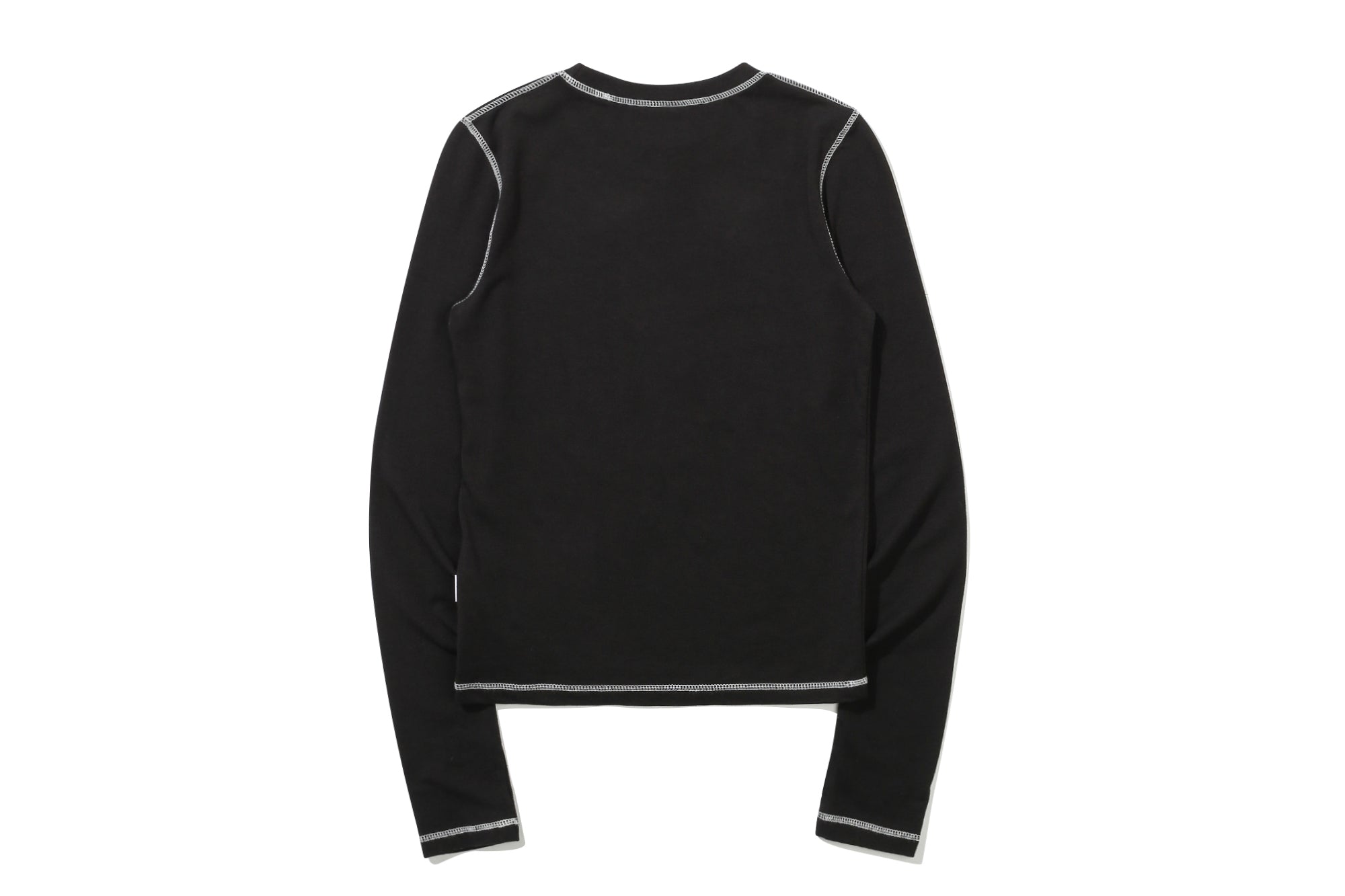 STITCH LONG SLEEVE TEE SHIRT_BLACK