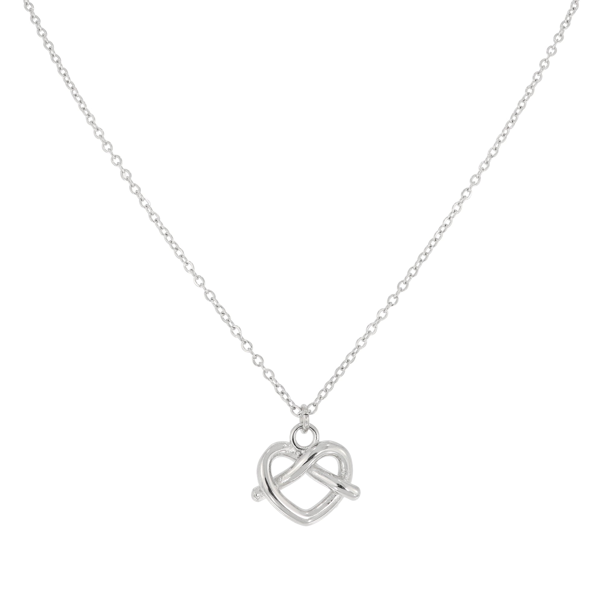 Pretzel Mini Heart Necklace