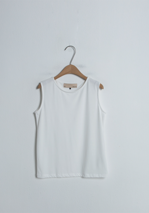 (T-6396) Basic Soft Sleeveless T-shirt