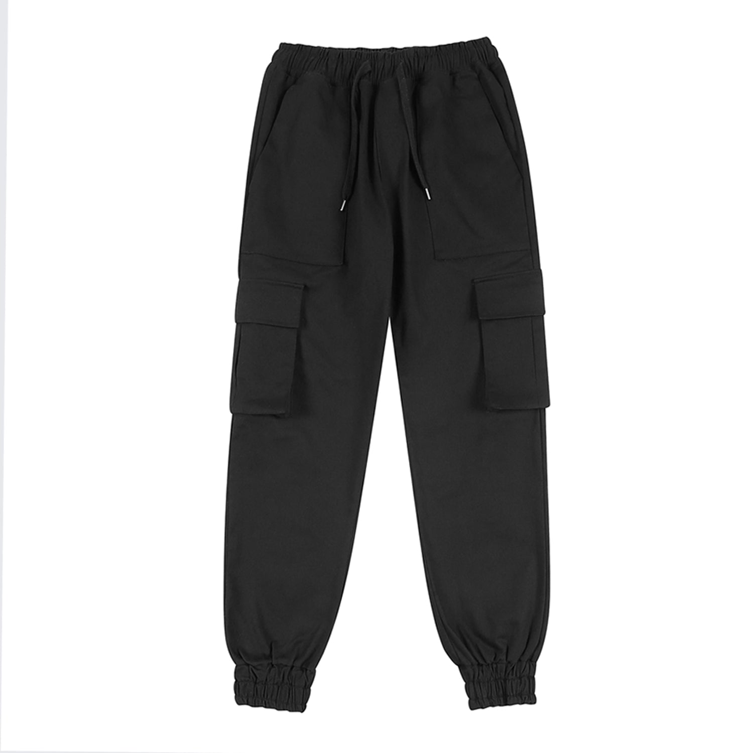 Premium Cotton Span Jogger Pants (BLACK)