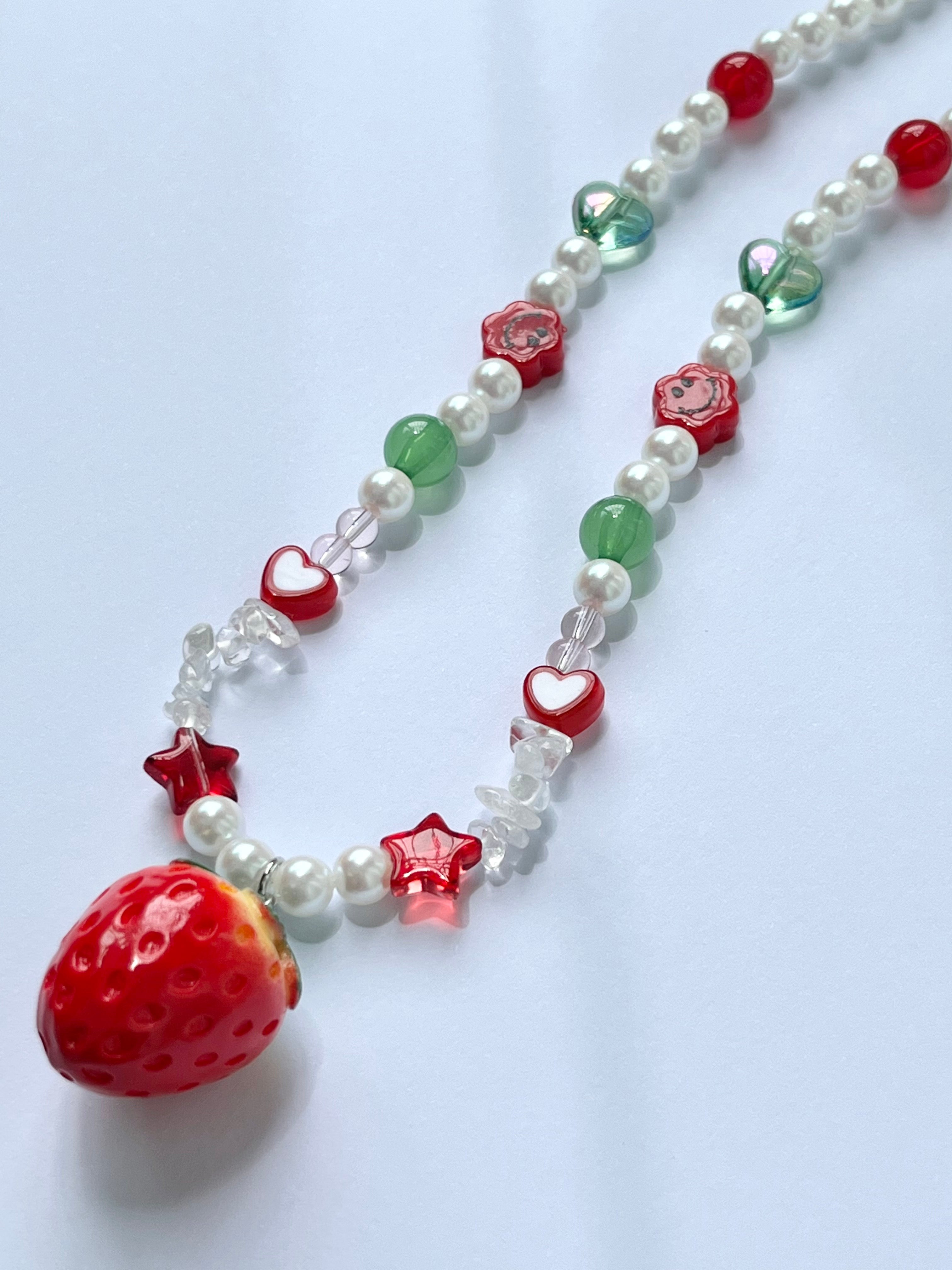 [STAYC sumin/Rocket Punch Juri] MADE strawberry red Necklace
