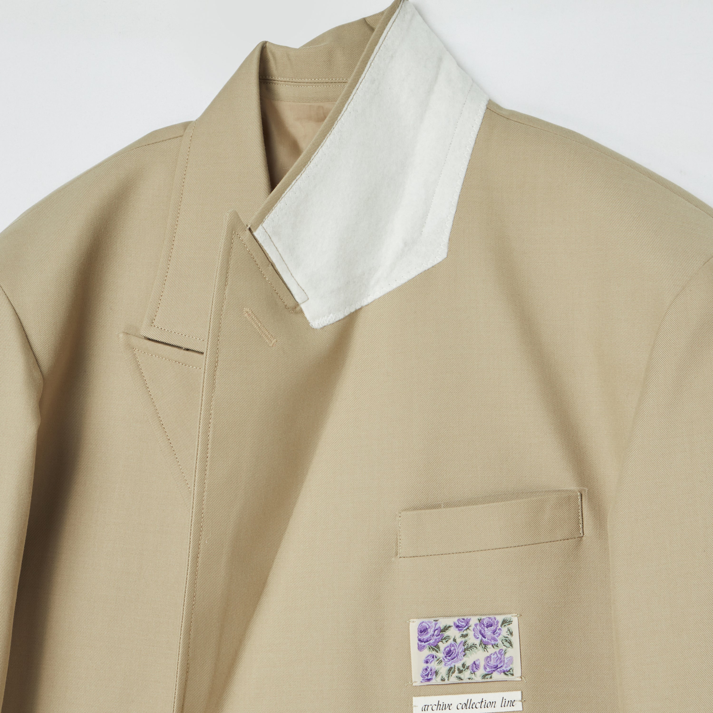 [COLLECTION LINE] ARCHIVE DOUBLE-FACE FABRIC CLASSIC LONG JACKET BEIGE