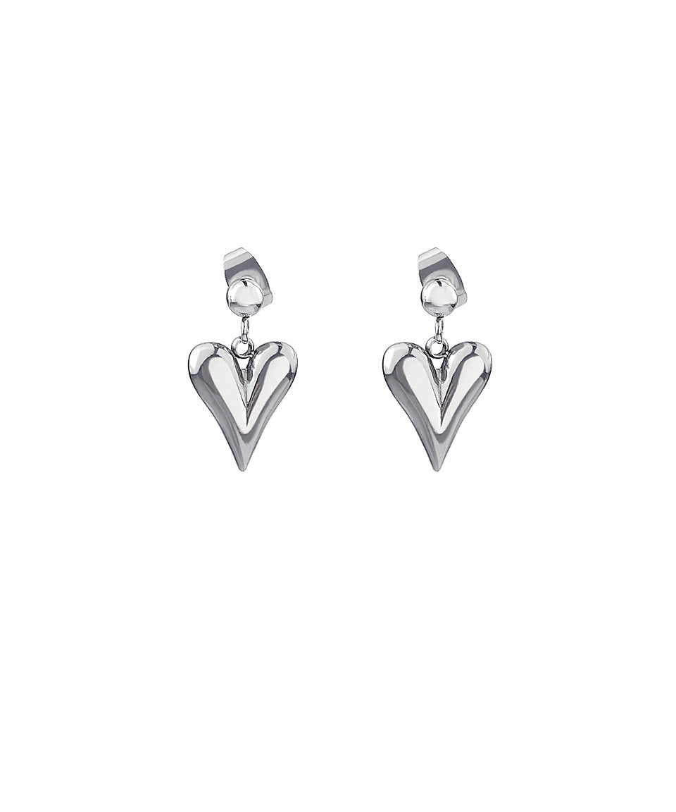 HEART CROSS SURGICAL EARRING