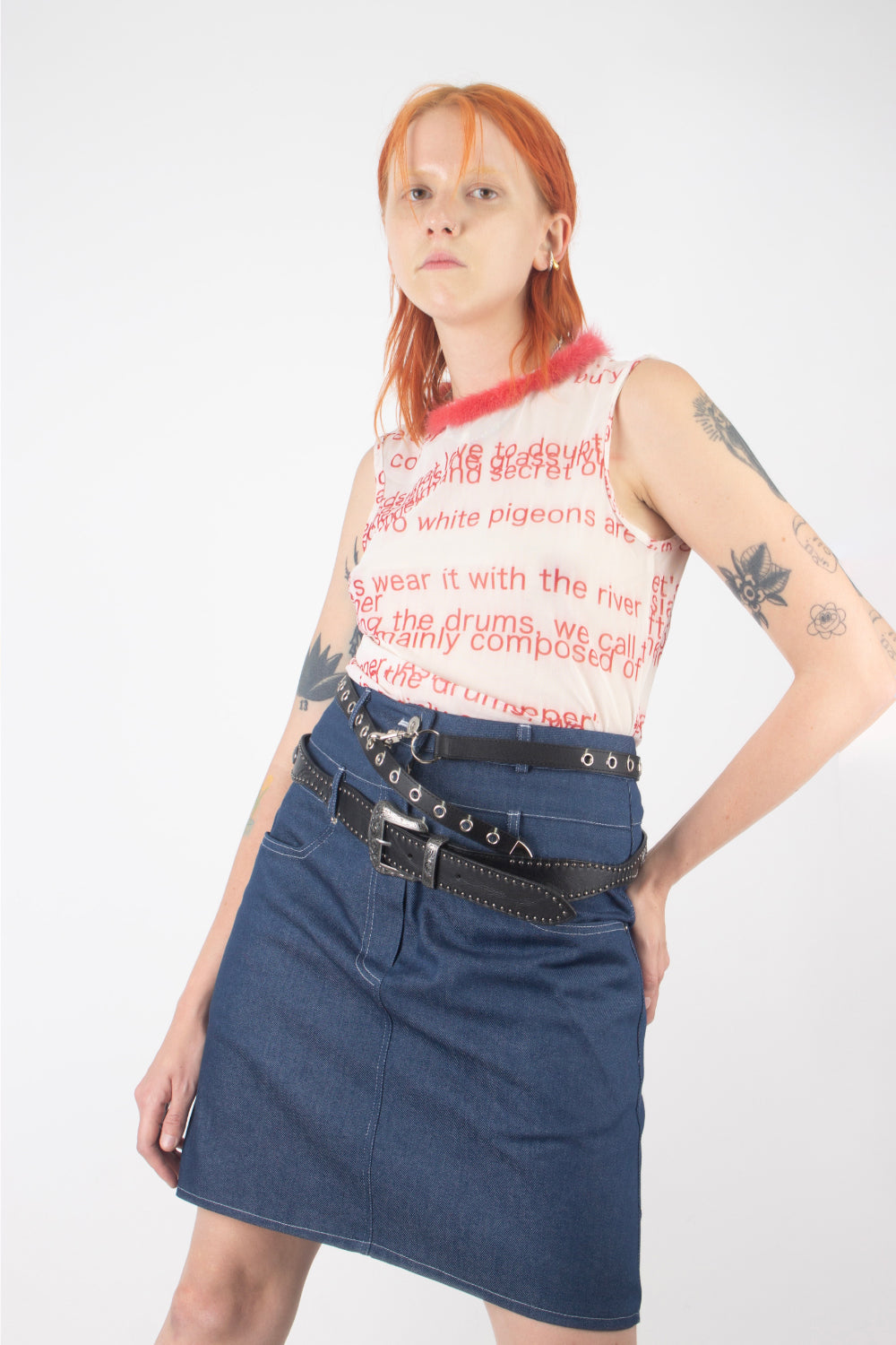 Denim Warmer Skirt (2 color)