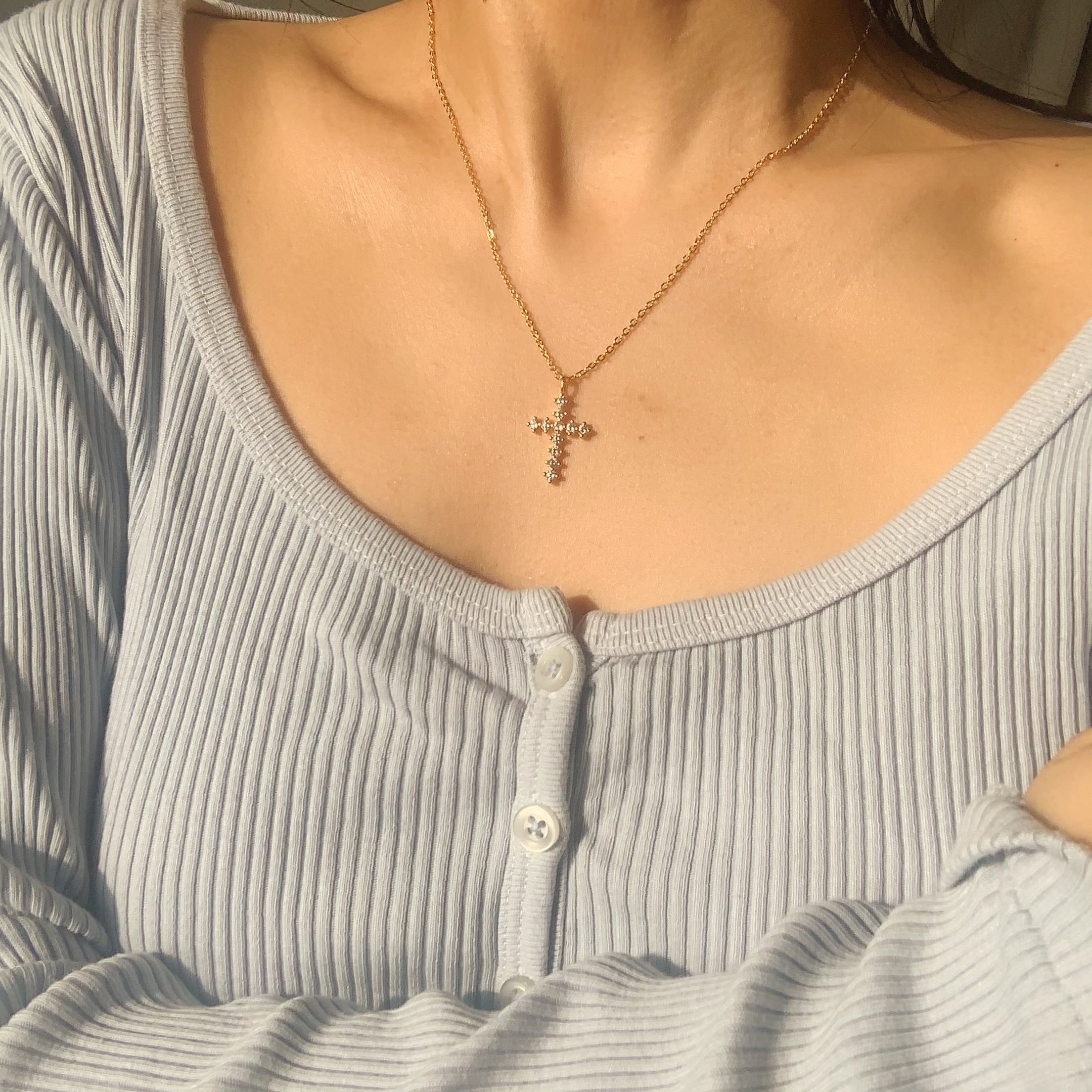 Gaia Cubic Cross Necklace