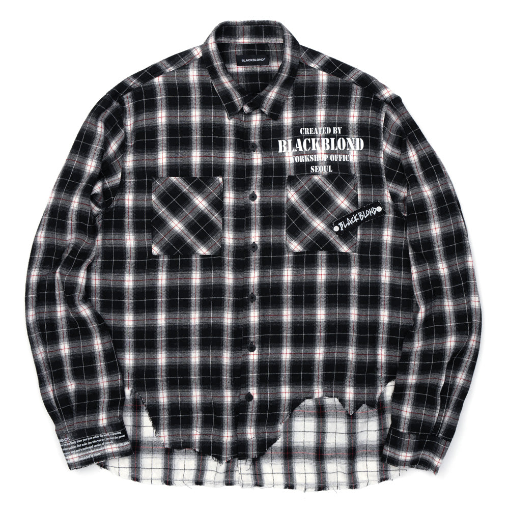 BBD No Sympathy Layered Check Shirt (Black)