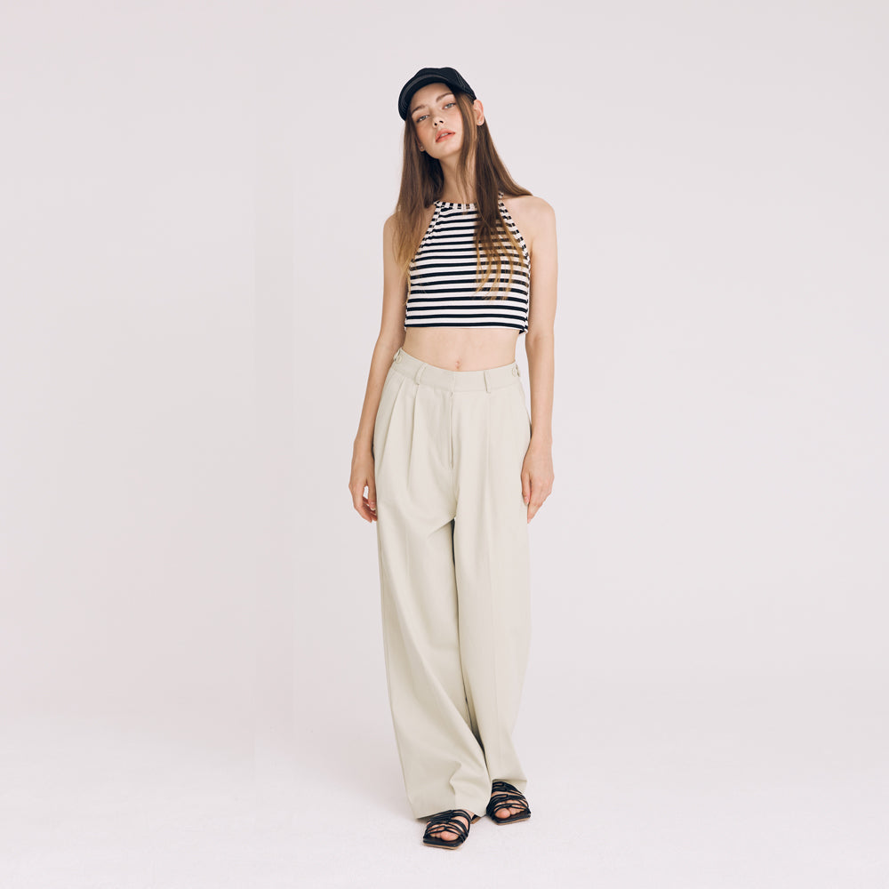 TWOTUCK COTTON WIDE PANTS (MELON)