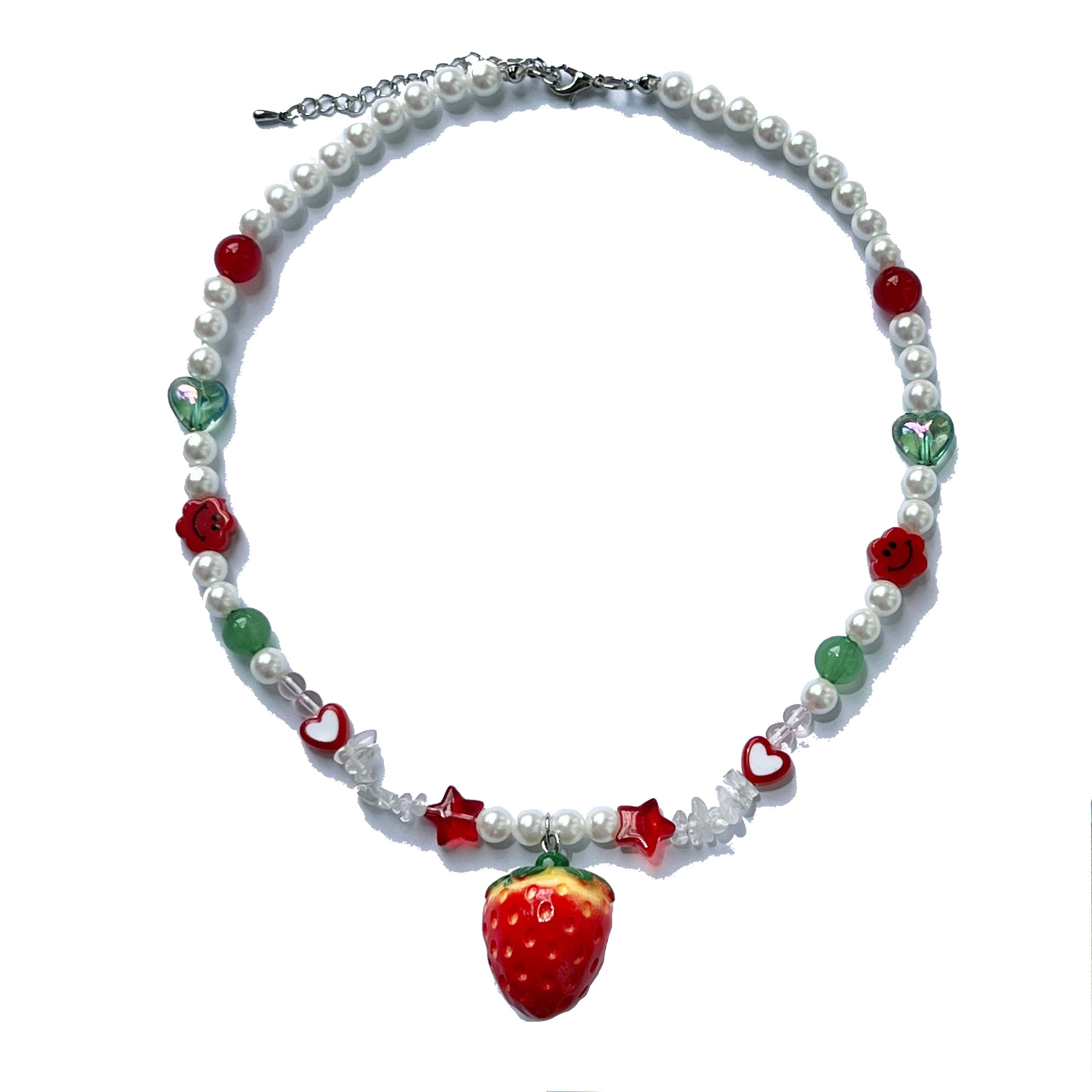 [STAYC sumin/Rocket Punch Juri] MADE strawberry red Necklace