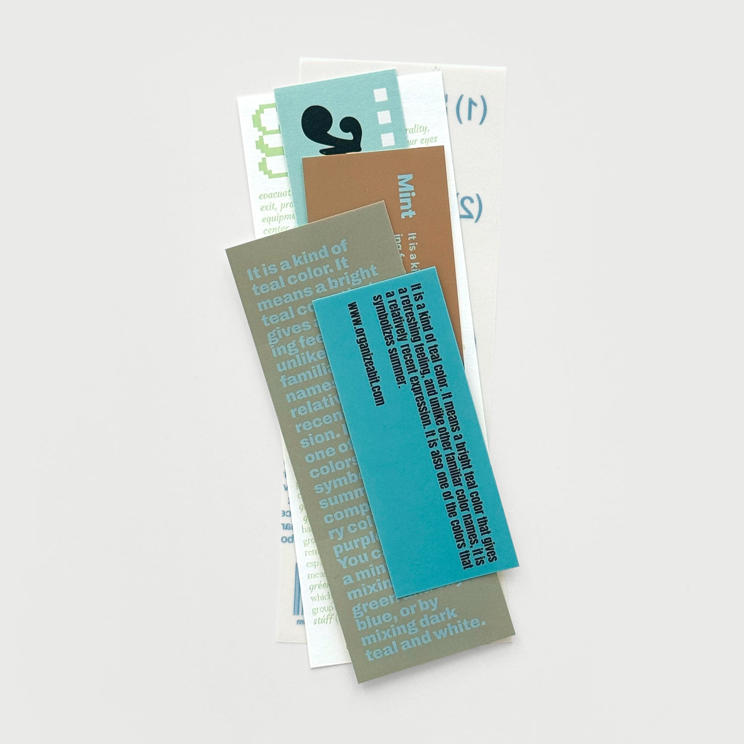 oab tone pack mint / scrap sticker set