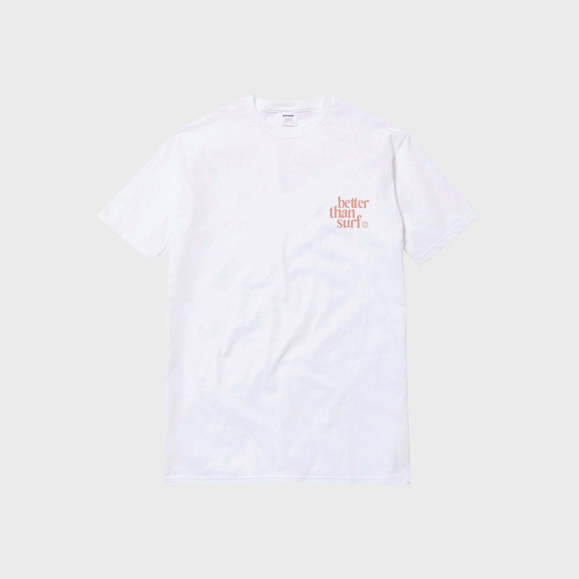 SMILE LOGO TEE - PALE PINK