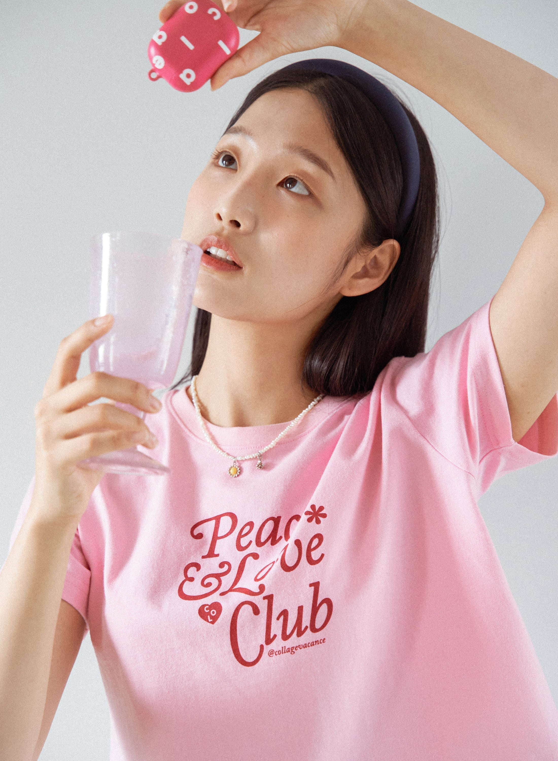 Peace&Love*Club Crop T-shirt (Pink)