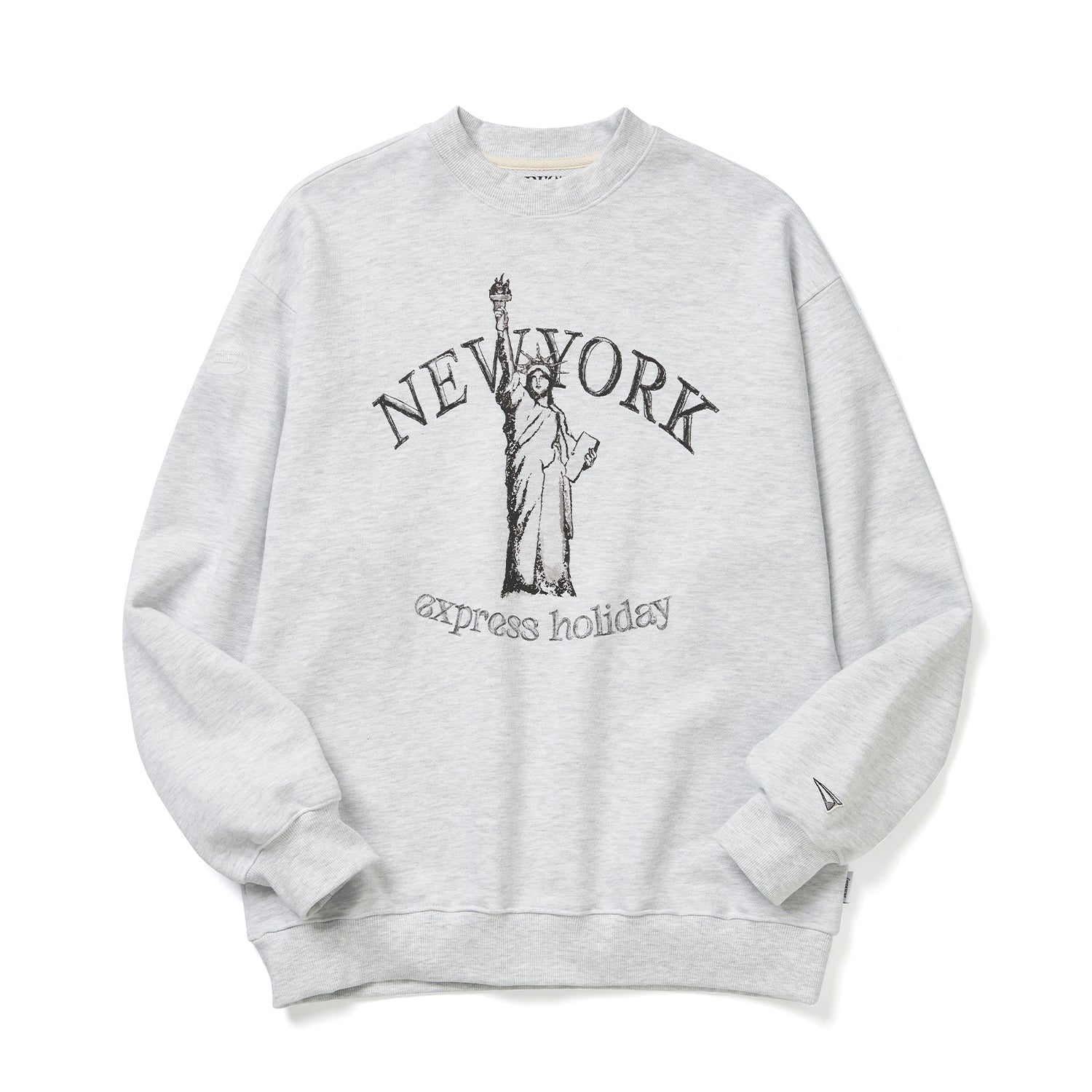 Express Holiday New York Landmark Sweatshirt_White Melange