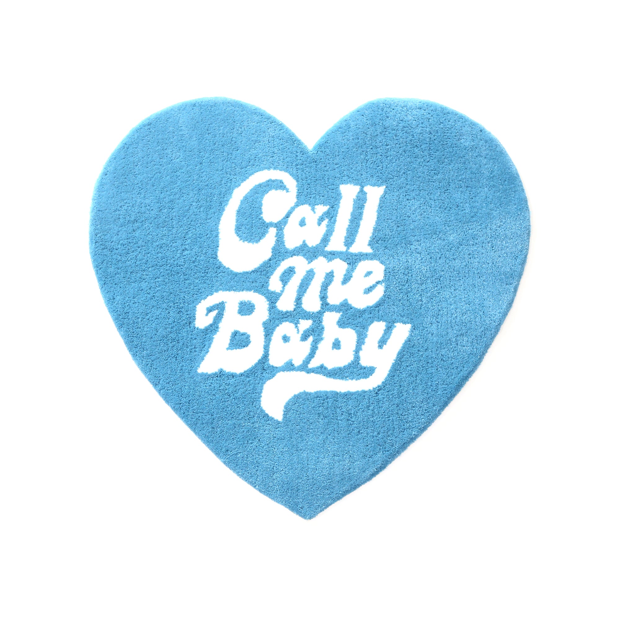 [Call me baby] Heart Logo Rug Mat _ Sky blue