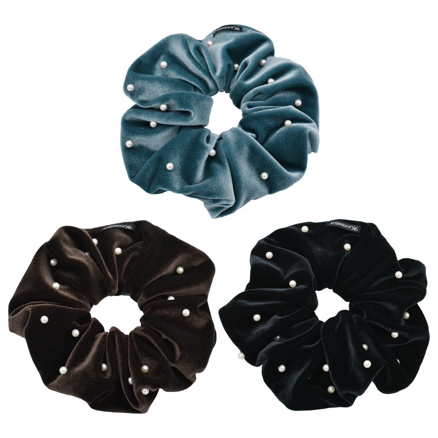 PEARLY VELVET MEDIUM SIZE SCRUNCHIE