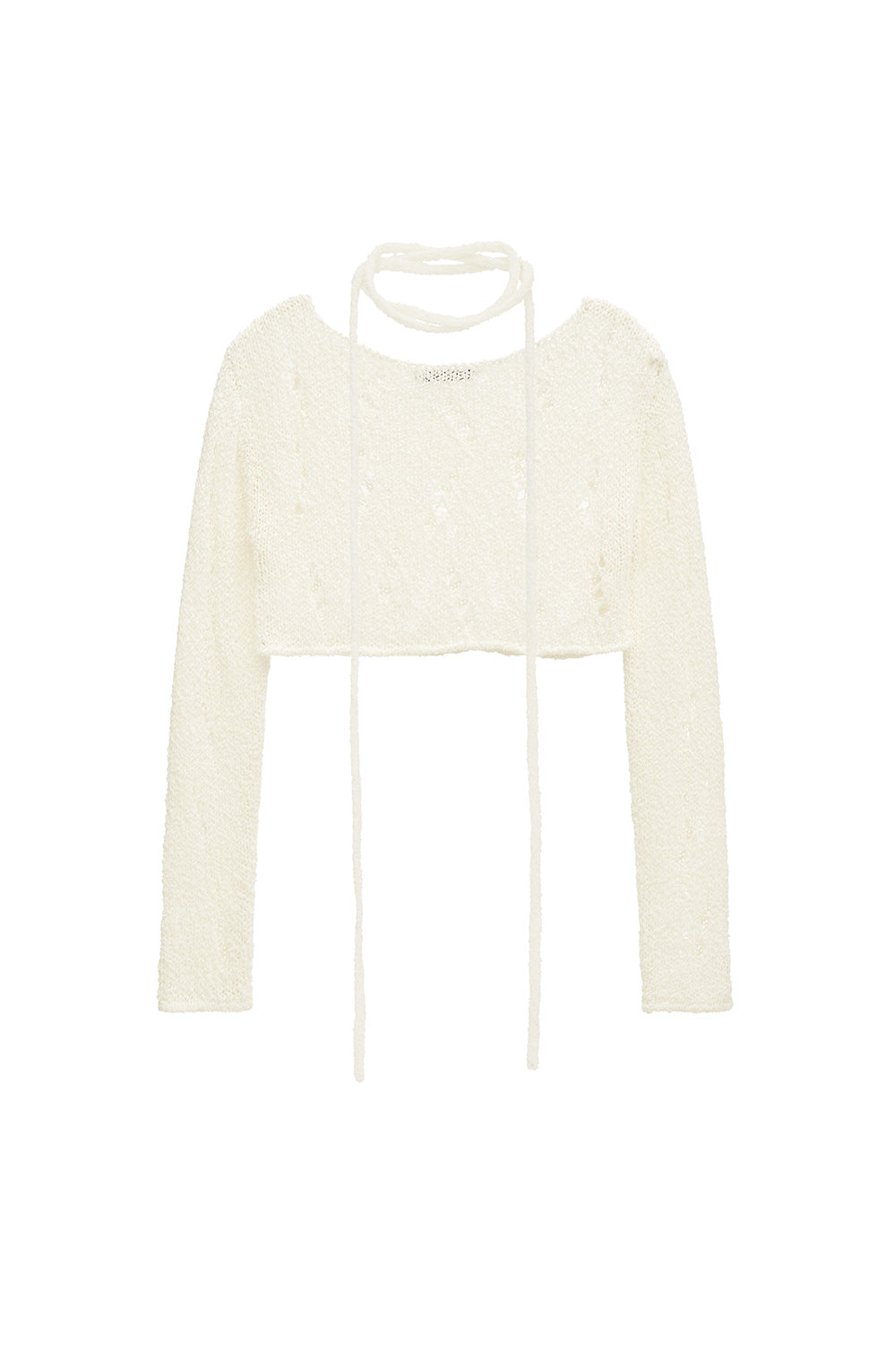 NETTING CROPPED SWEATER (IVORY)