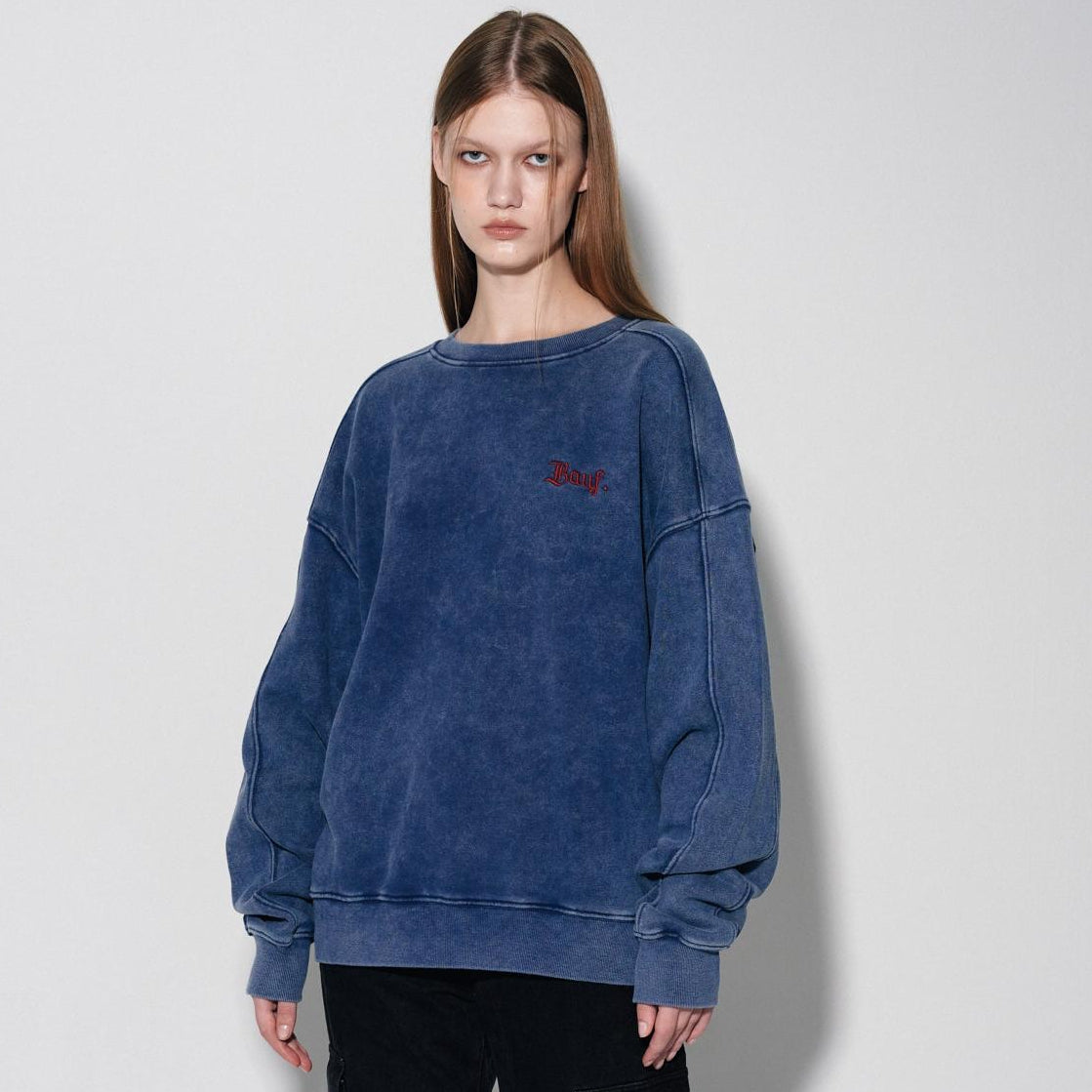 vintage washing sweatshirt [navy]