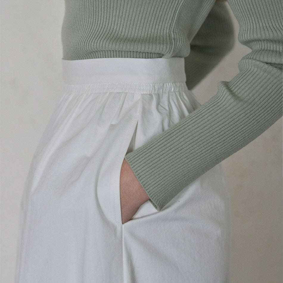 Cotton shirring skirt