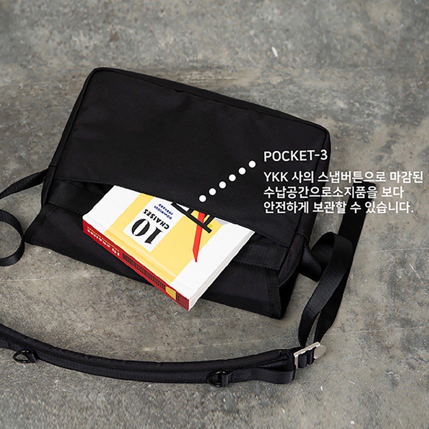 5-Pocket Crossbody Bag (Black)