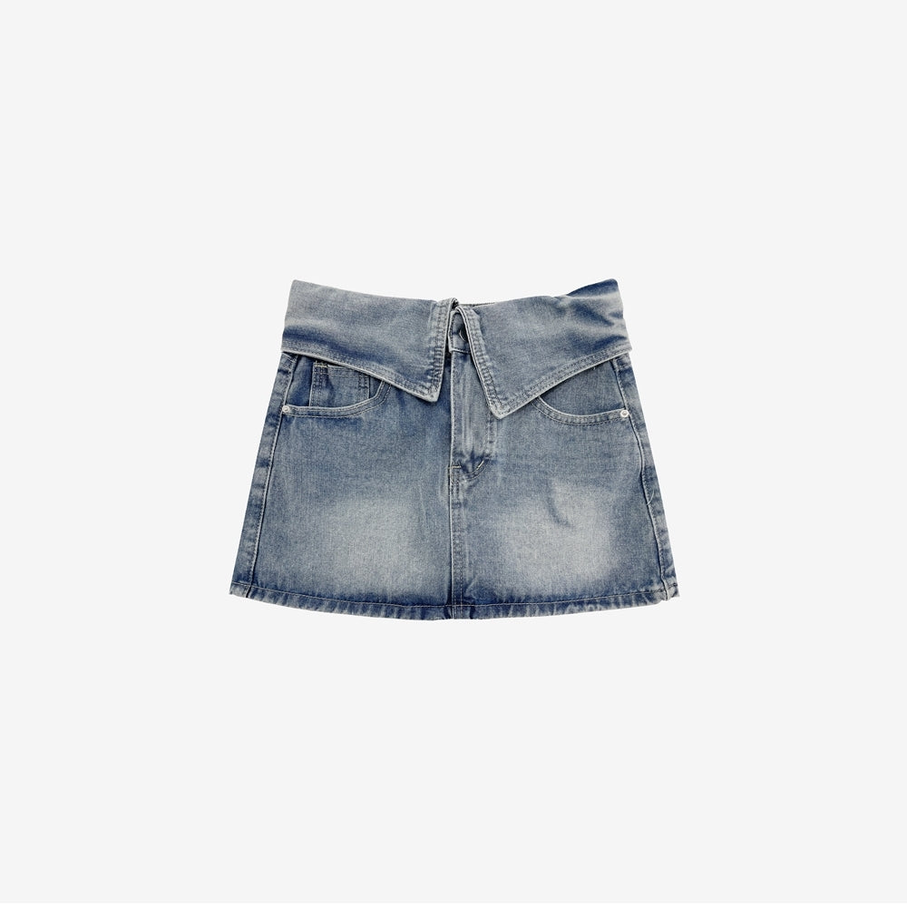 Chesh Folding Denim Skirt