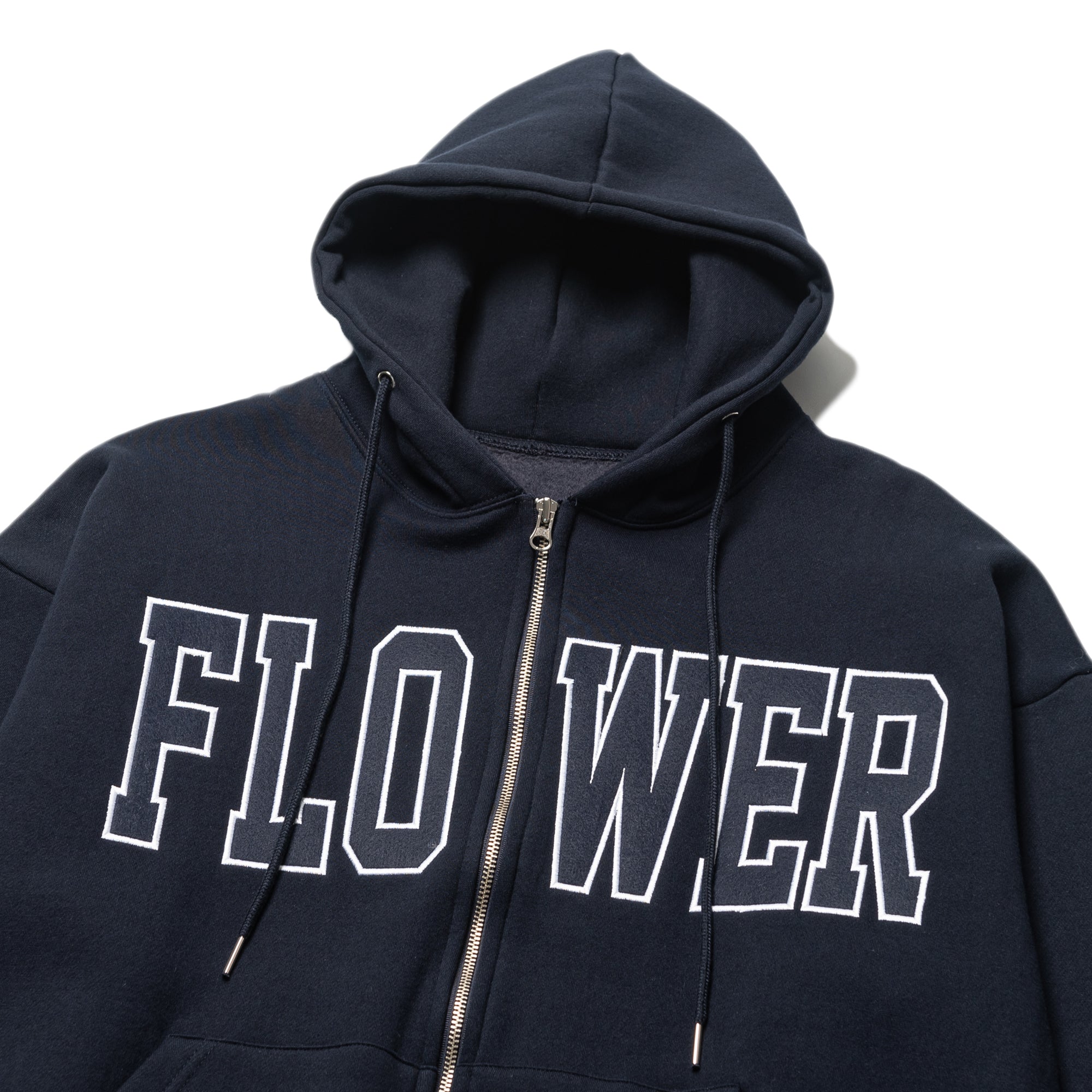 FLOWER ZIP UP HOOD(NAVY)