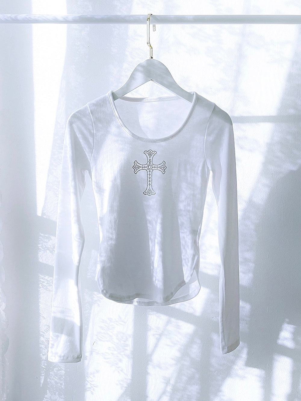 [起毛!] スパークリングキュービックTシャツ (White) / [Fleece!] Sparkling Cubic T-Shirts (White)