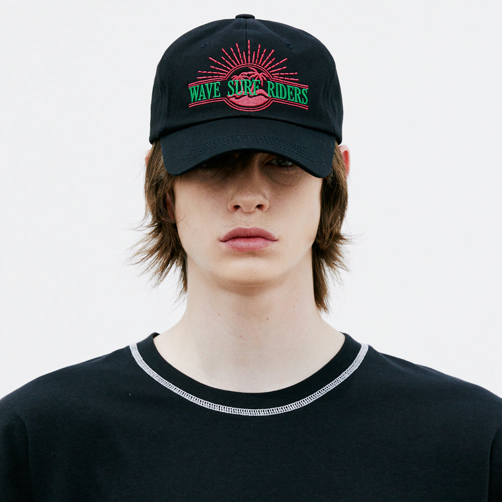 WAVE SURF RIDERS CAP BLACK