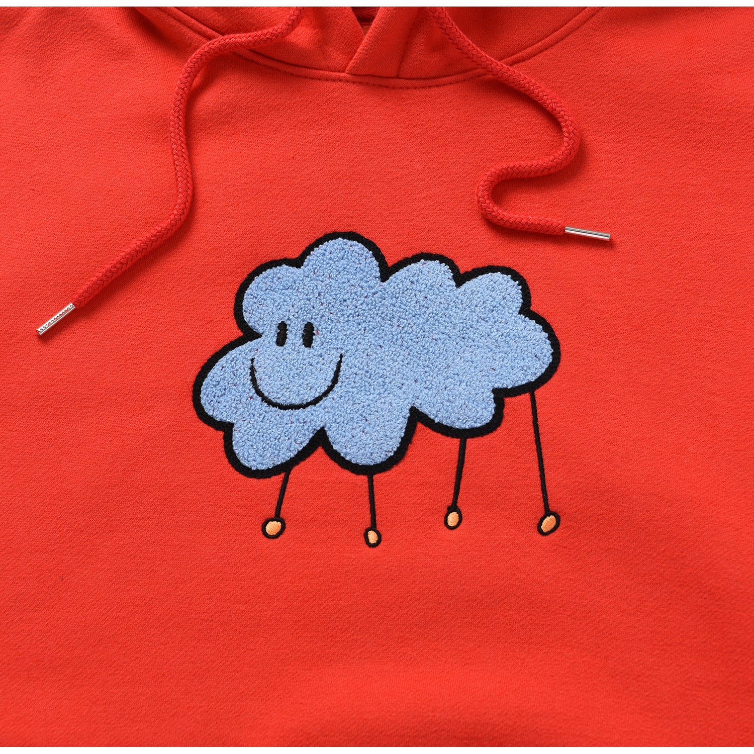 Dominant Cloud Embroidery Dried Hoody_RED