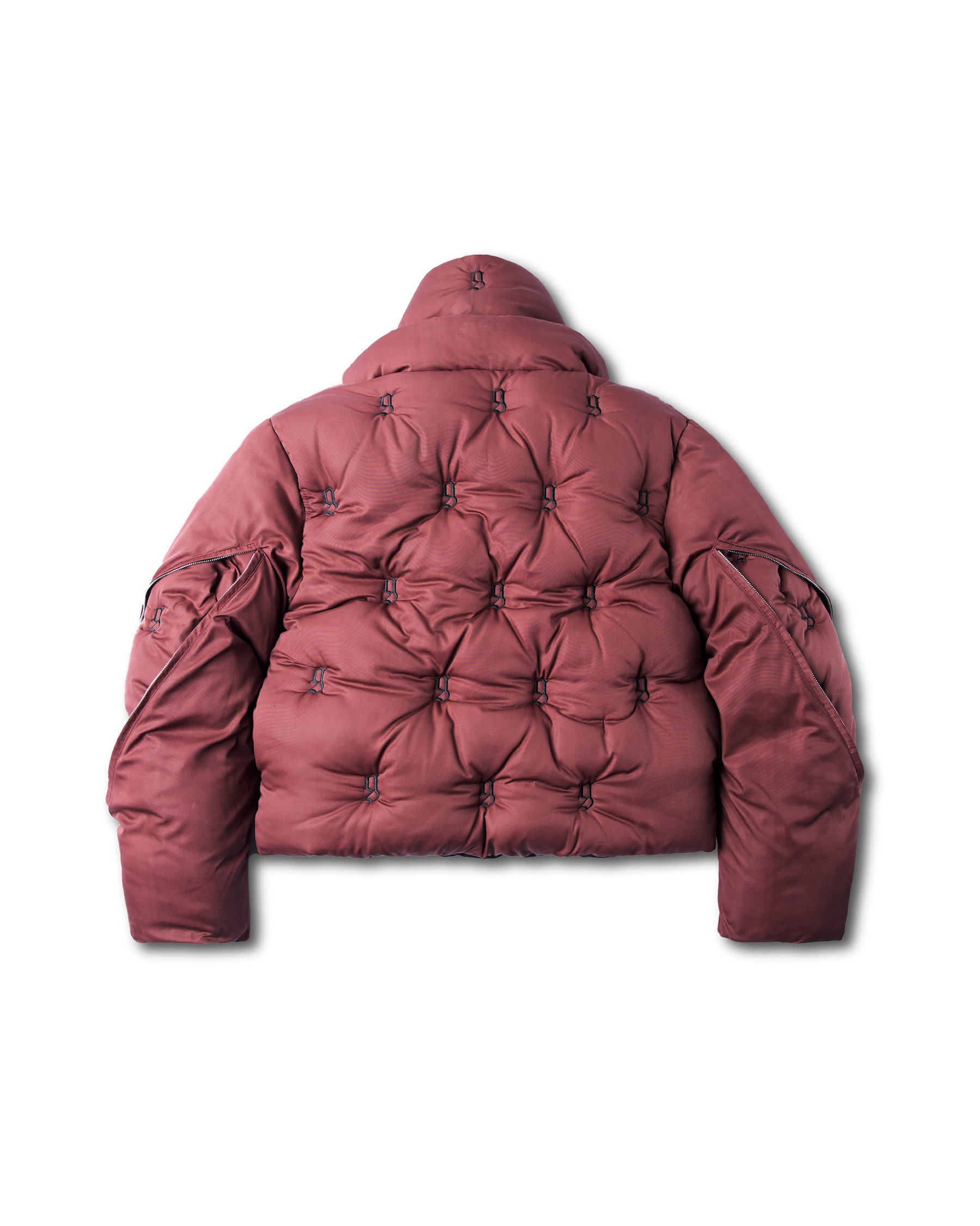  "G" BURGUNDY PUFFER JACKET