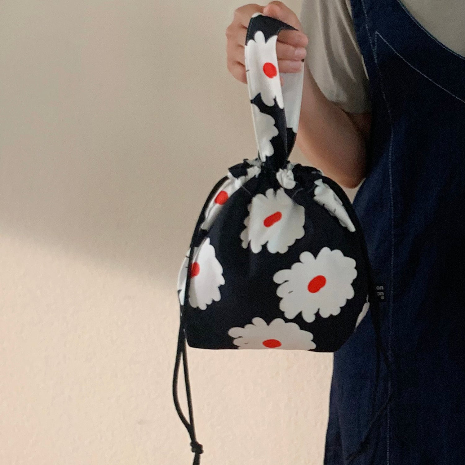 floral string bag