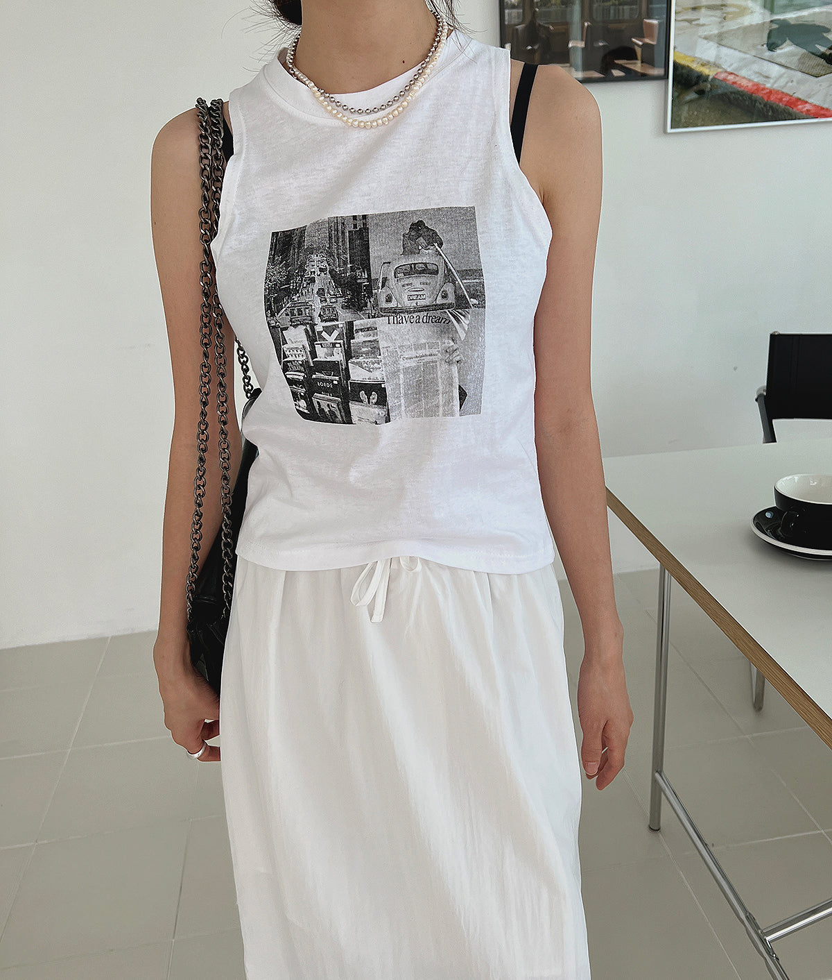 Photo sleeveless (3color)