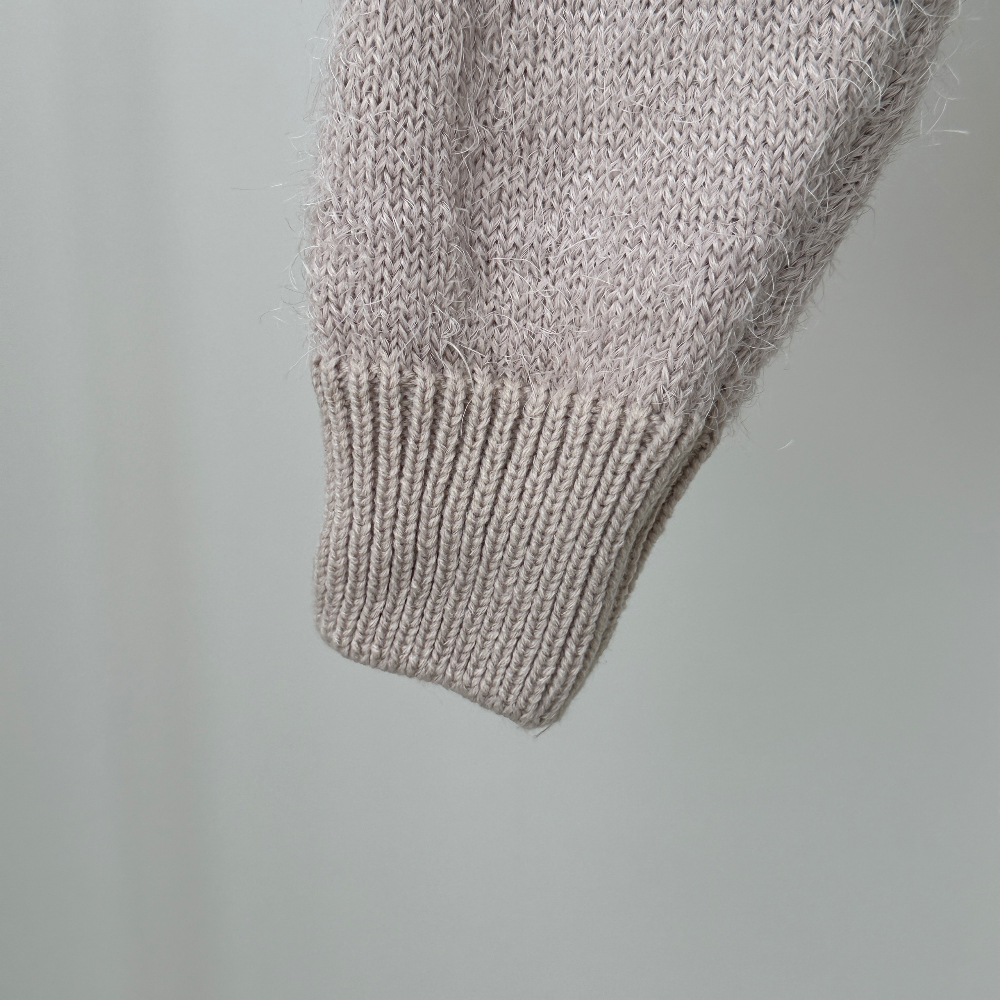 Angora Knit Zip Up