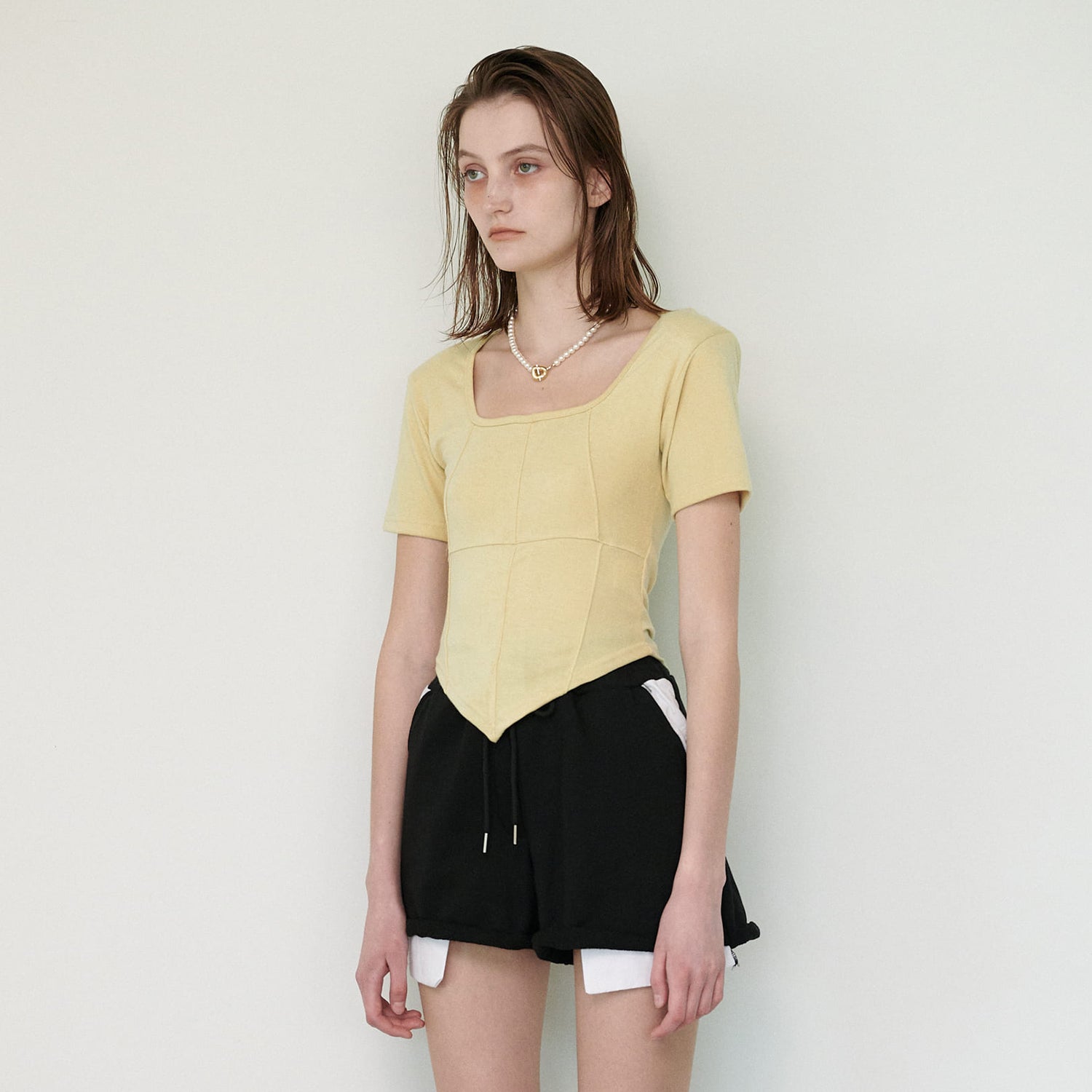 SQUARE T-SHIRT, YELLOW