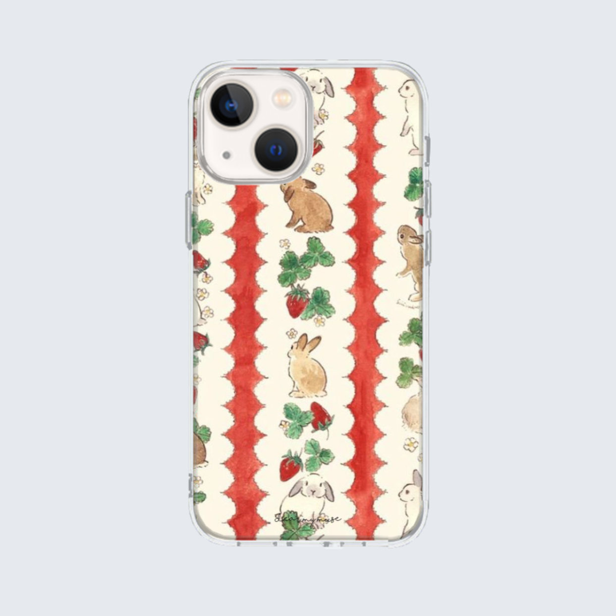 rabbit&strawberry iphone case