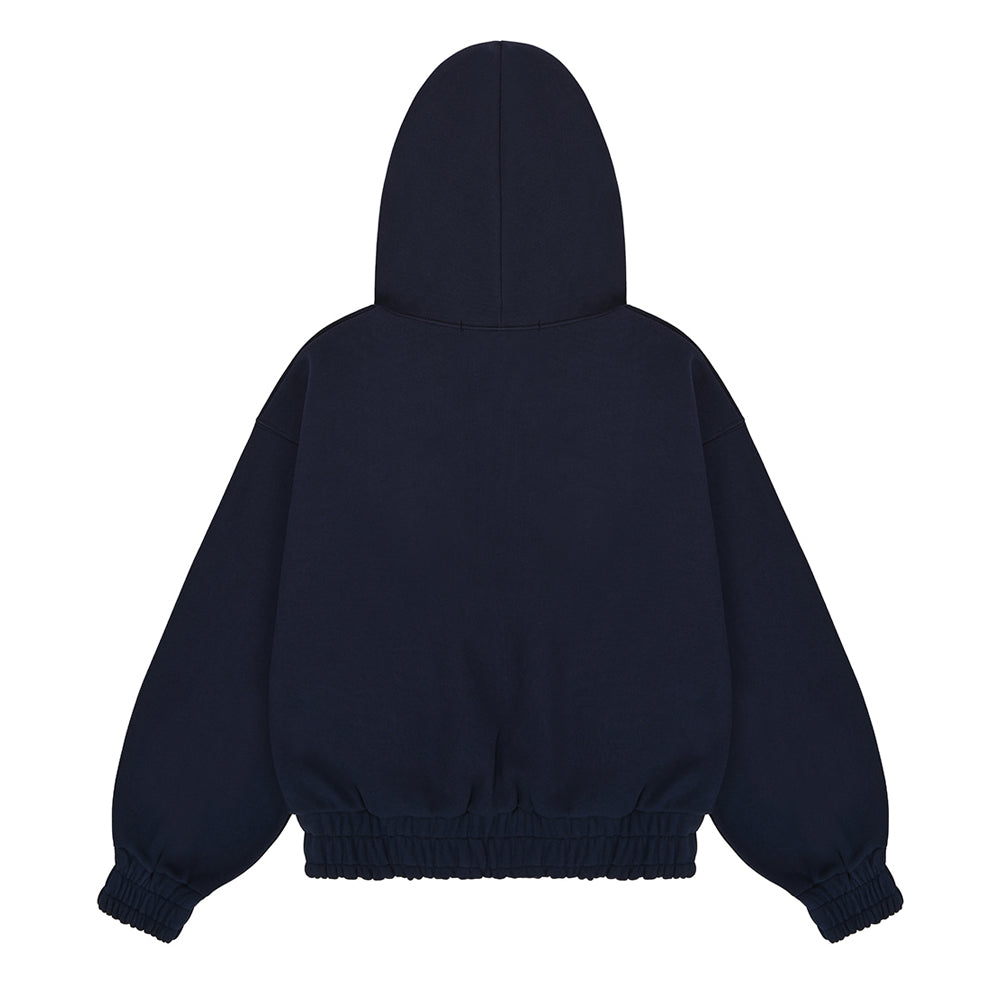 MM Logo Embroidery Hoodie in navy