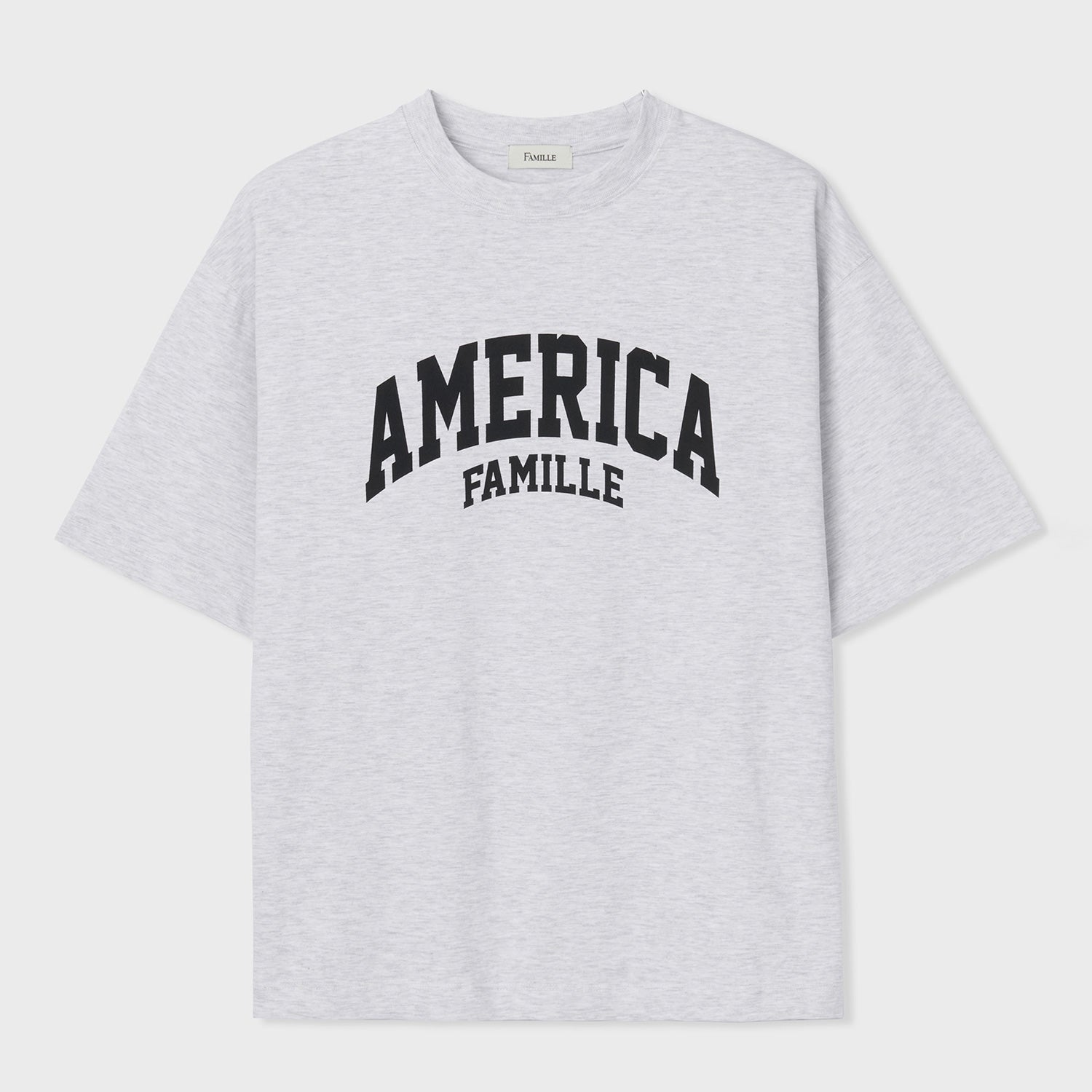 AMERICA LOGO OVER FIT T-SHIRT(GREY)