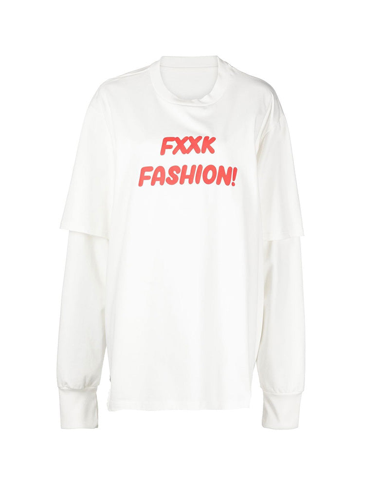 Fxxk Fashion long-sleeve 2 in 1 T-shirt