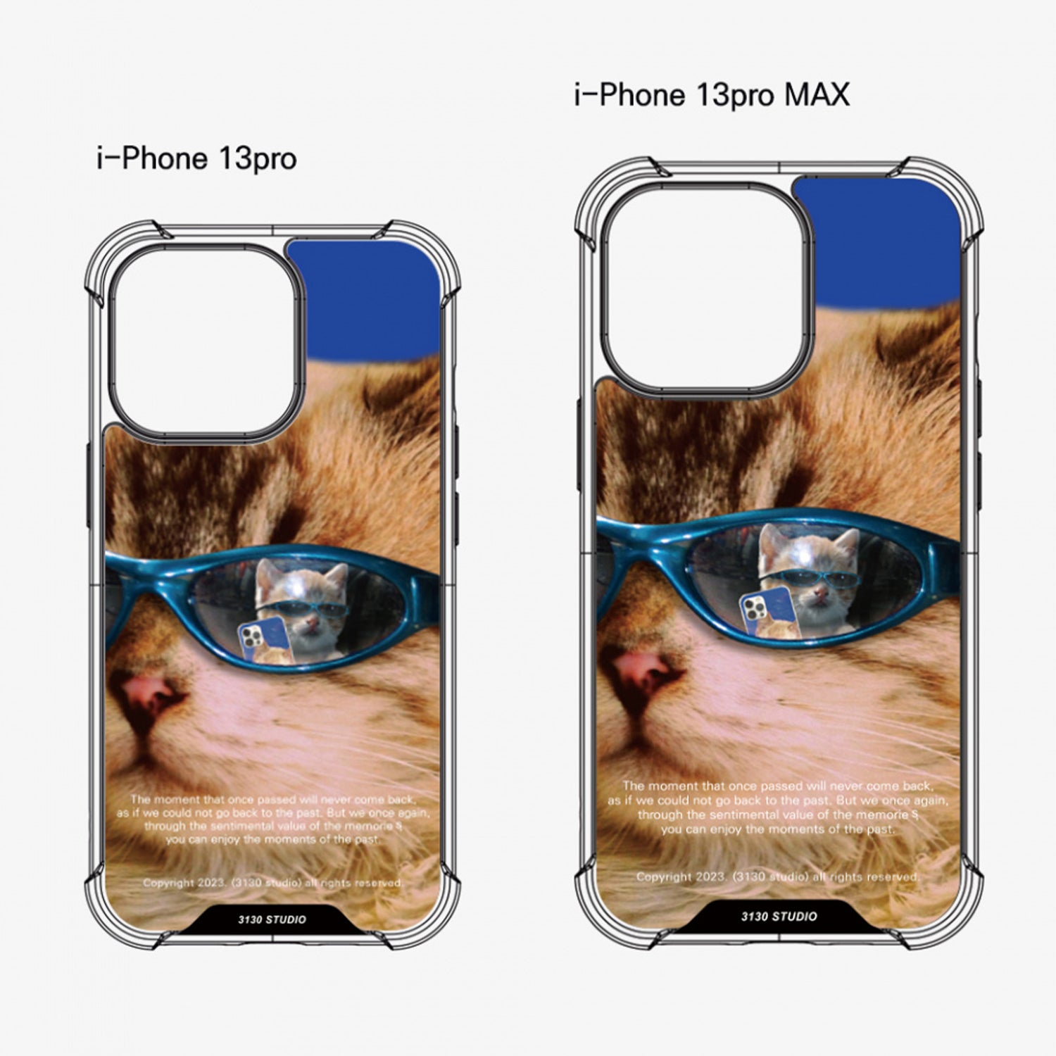 reflect blue cat case