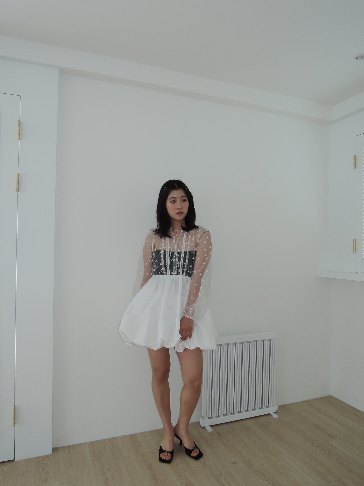 CLOUD TULLE DRESS _WHITE