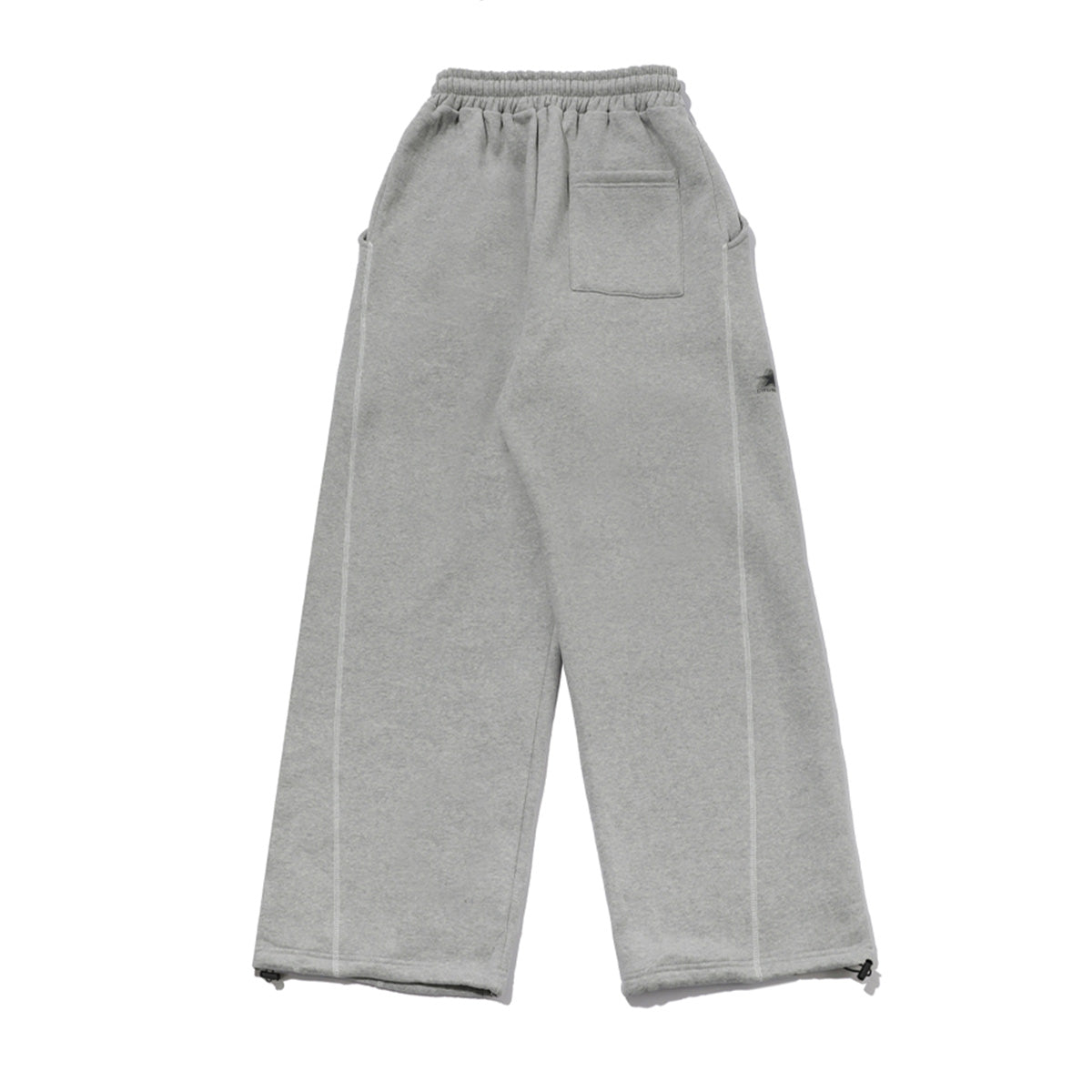 [fleece]Stitched wide sweat pants [Melange]