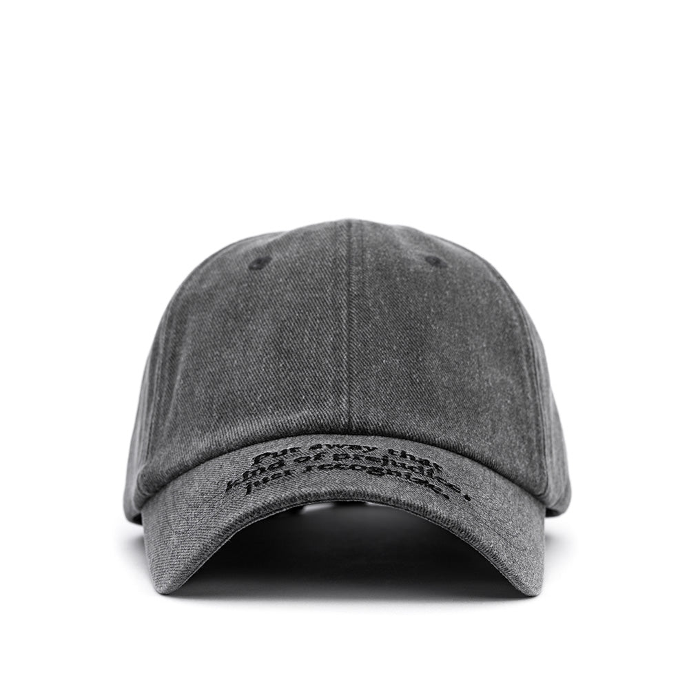 BBD Slogan Logo Denim Cap (Dark Gray)