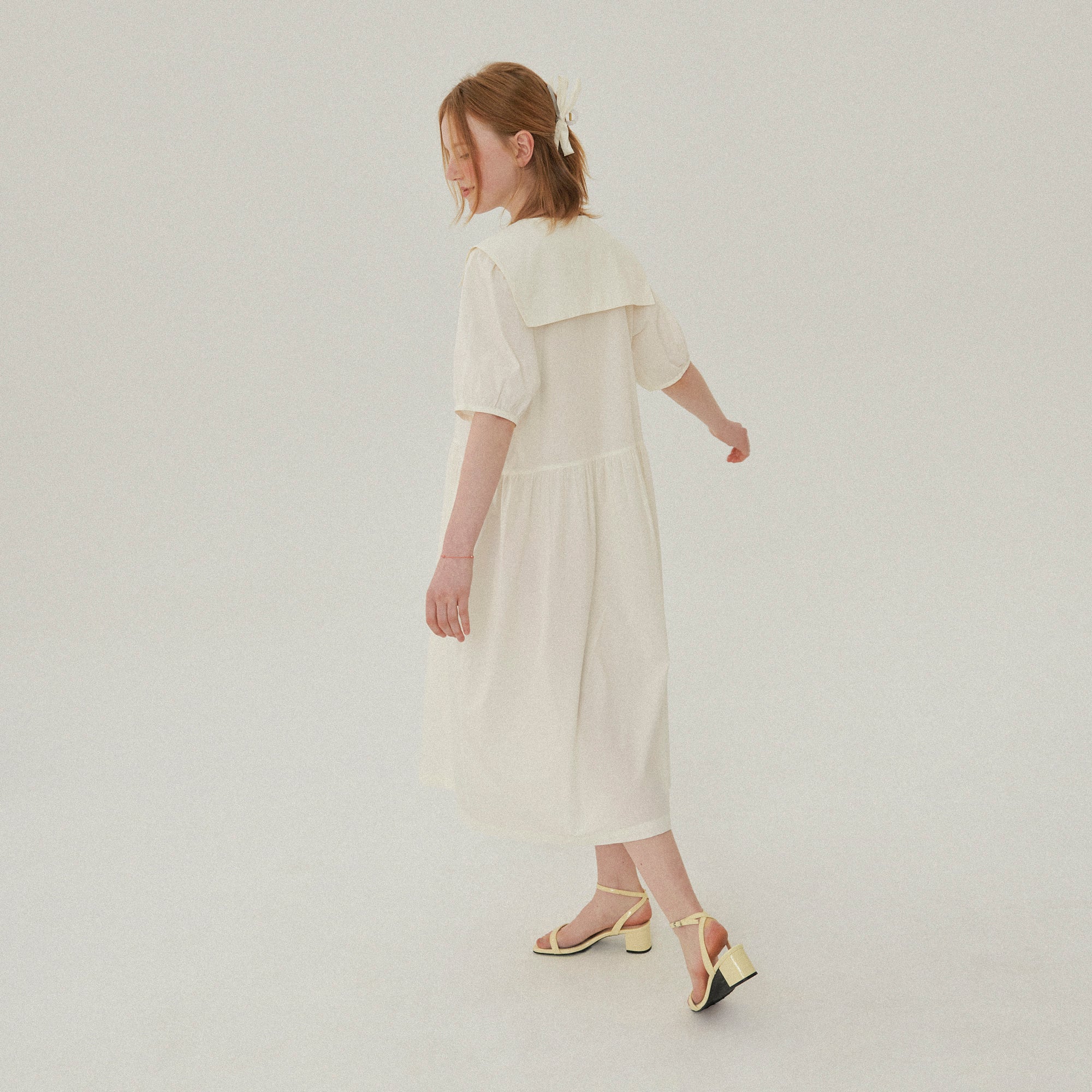 SAILOR COLLAR LONG DRESS_WHITE