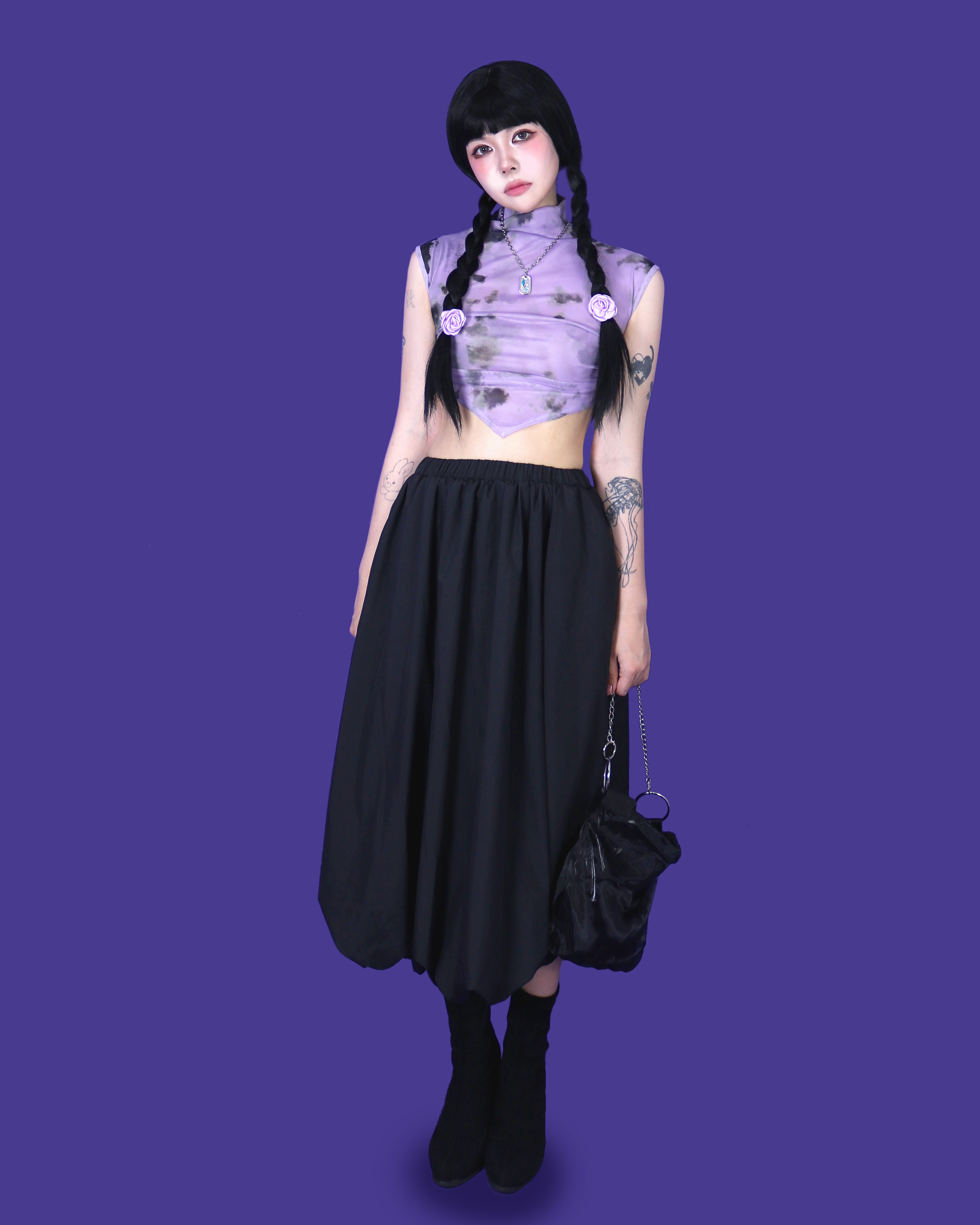 violet high neck sleeveless