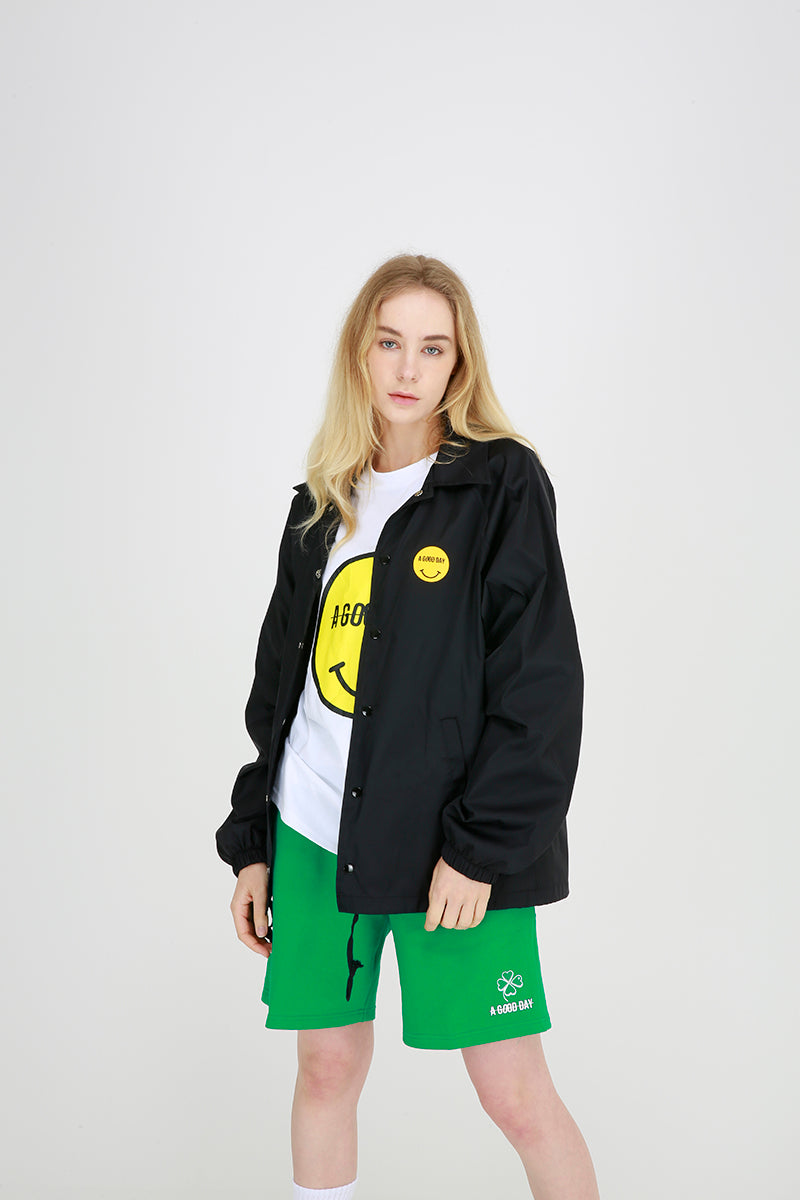 SMILE COACH JACKET (BLACK)