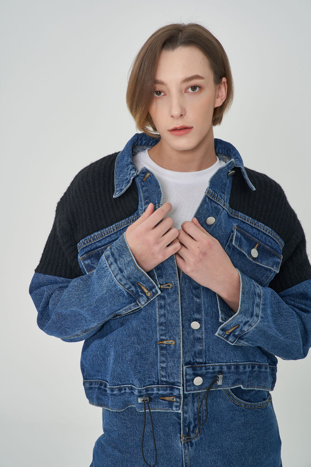 KNIT DENIM JACKET [6653]